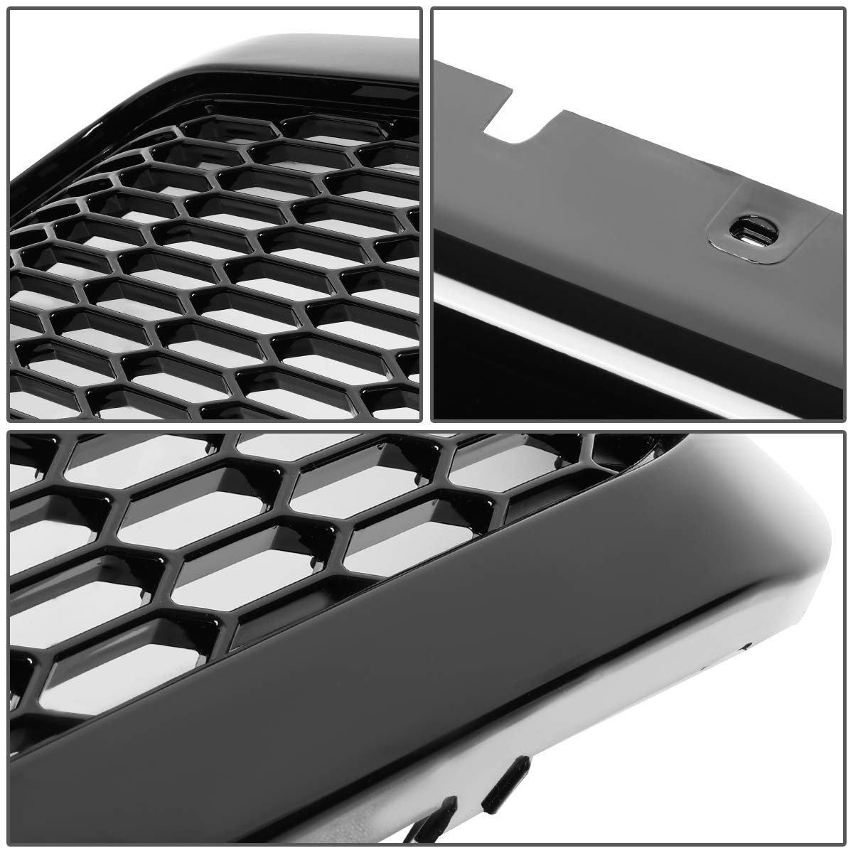 DNA MOTORING GRF-OH-016-BK Black Badgeless Honeycomb Mesh Front Bumper Grille for 1999-2004 Ford F-250 SD/F-350 SD/F-450 SD/F-550 SD Trucks - Upgrade Your Truck's Style & Protection for Off-Roading & Daily Driving