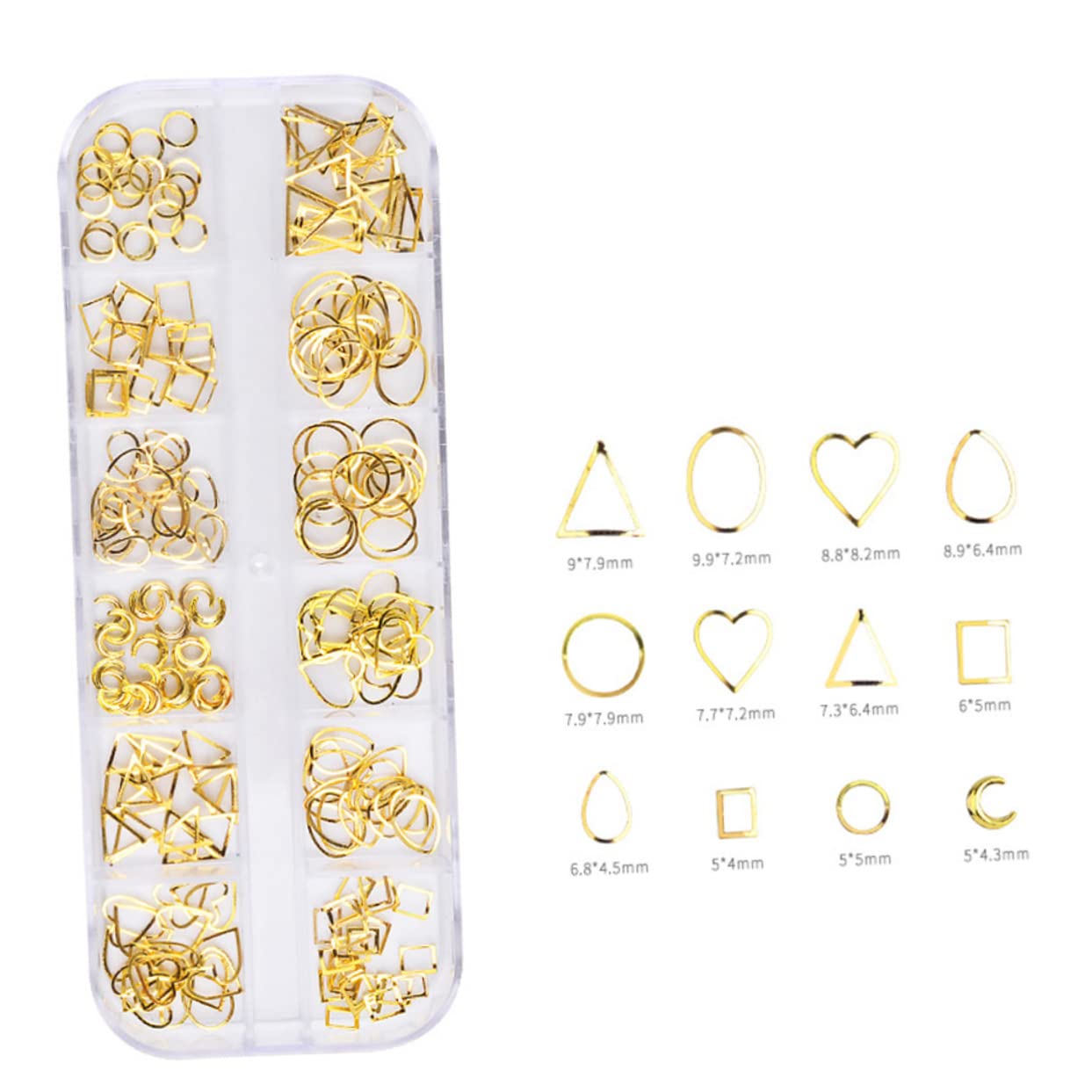FOMIYES DIY Nail Art Charms - 1 Box Metal Rivets Nail Decorations for Professional Salon & Home Manicure | Perfect for Nail Art Designs, Party Looks & Gift Giving