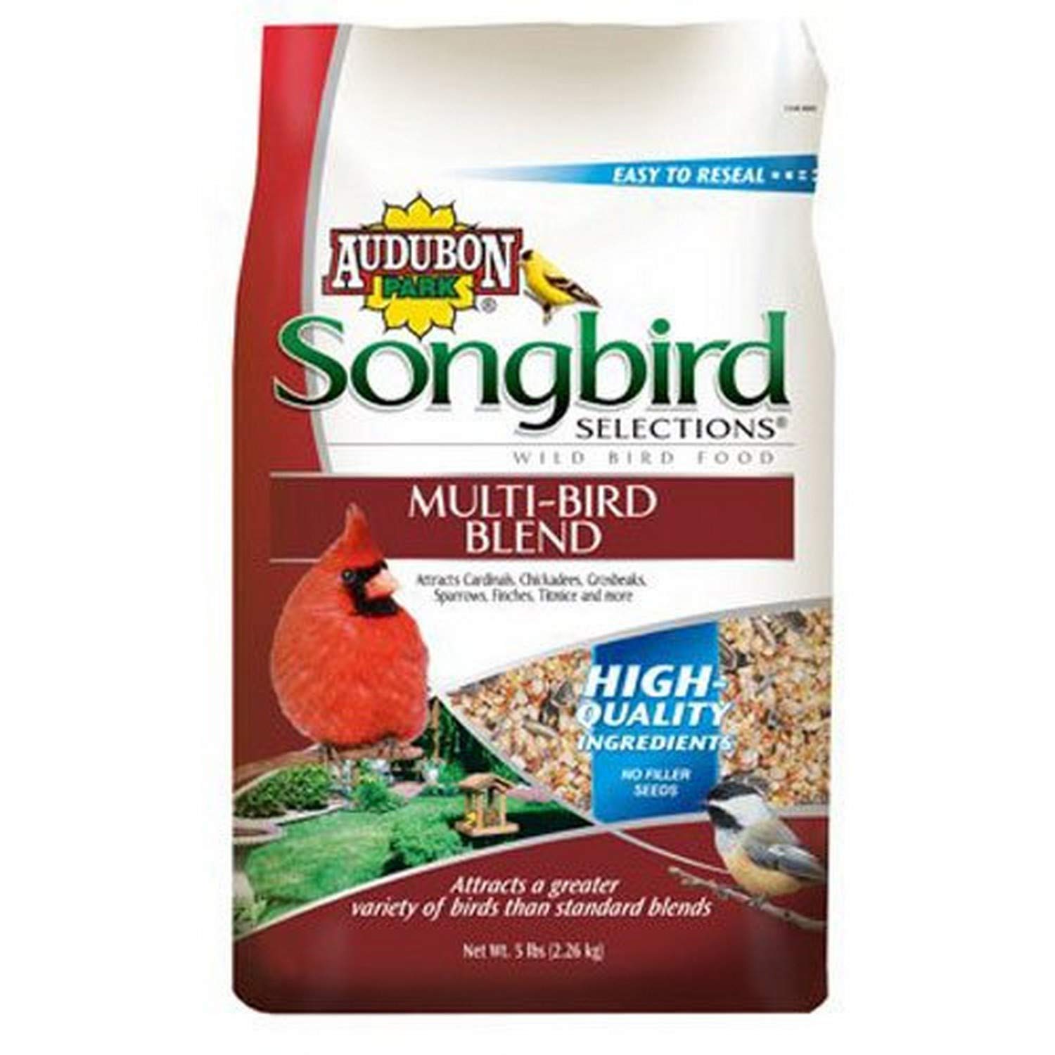 11985 Premium Multi-Bird Seed Blend Wild Bird Food - 5lb Bag for Cardinals, Finches & Songbirds - Perfect for Backyard Feeders & Bird Watching