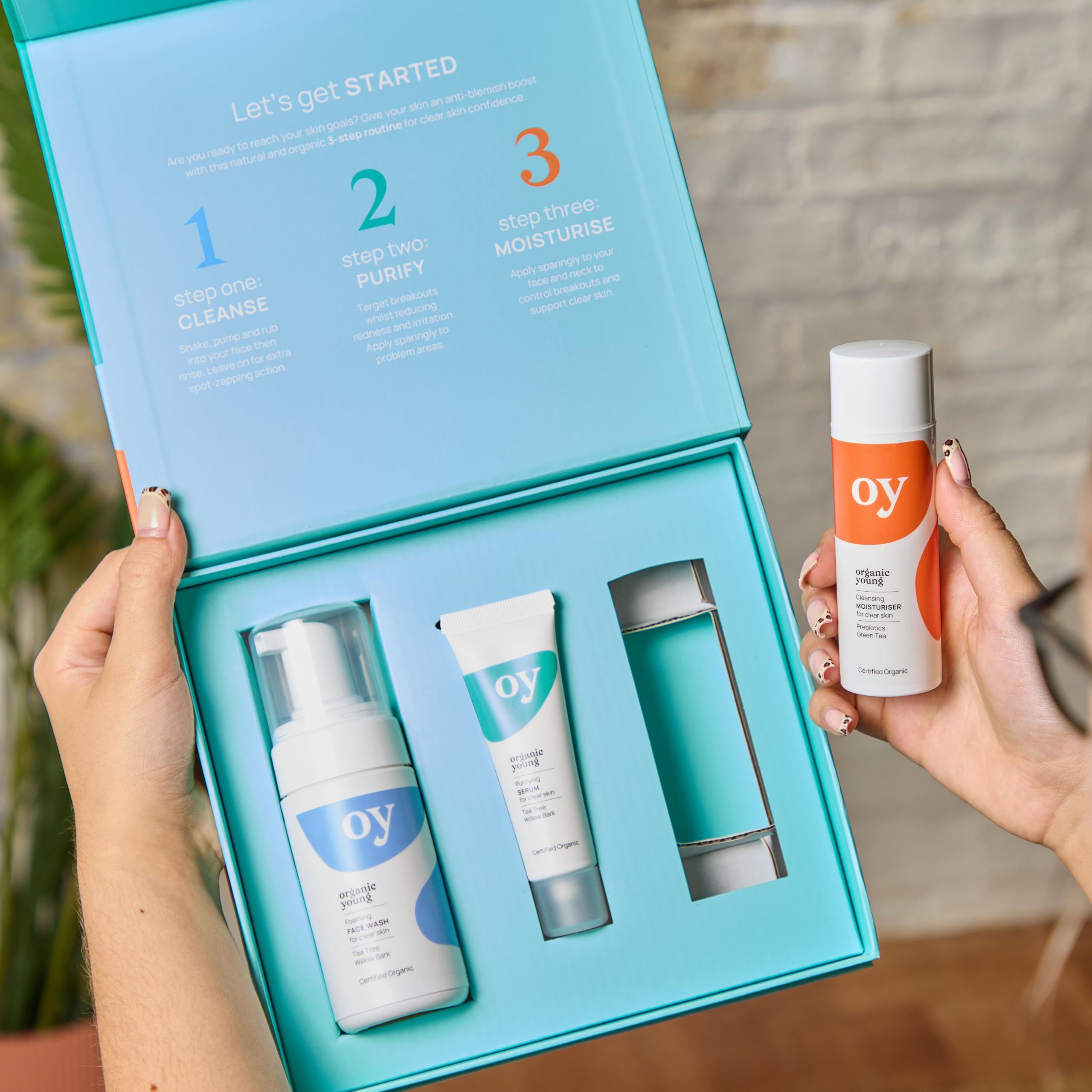 Green People Teen Skincare Set for Boys & Girls - Vegan Face Wash, Serum & Moisturizer for Spots & Blemishes | Cruelty-Free Tween Skincare Kit | Perfect for Daily Teen Skincare Routine & Acne-Prone Skin Care