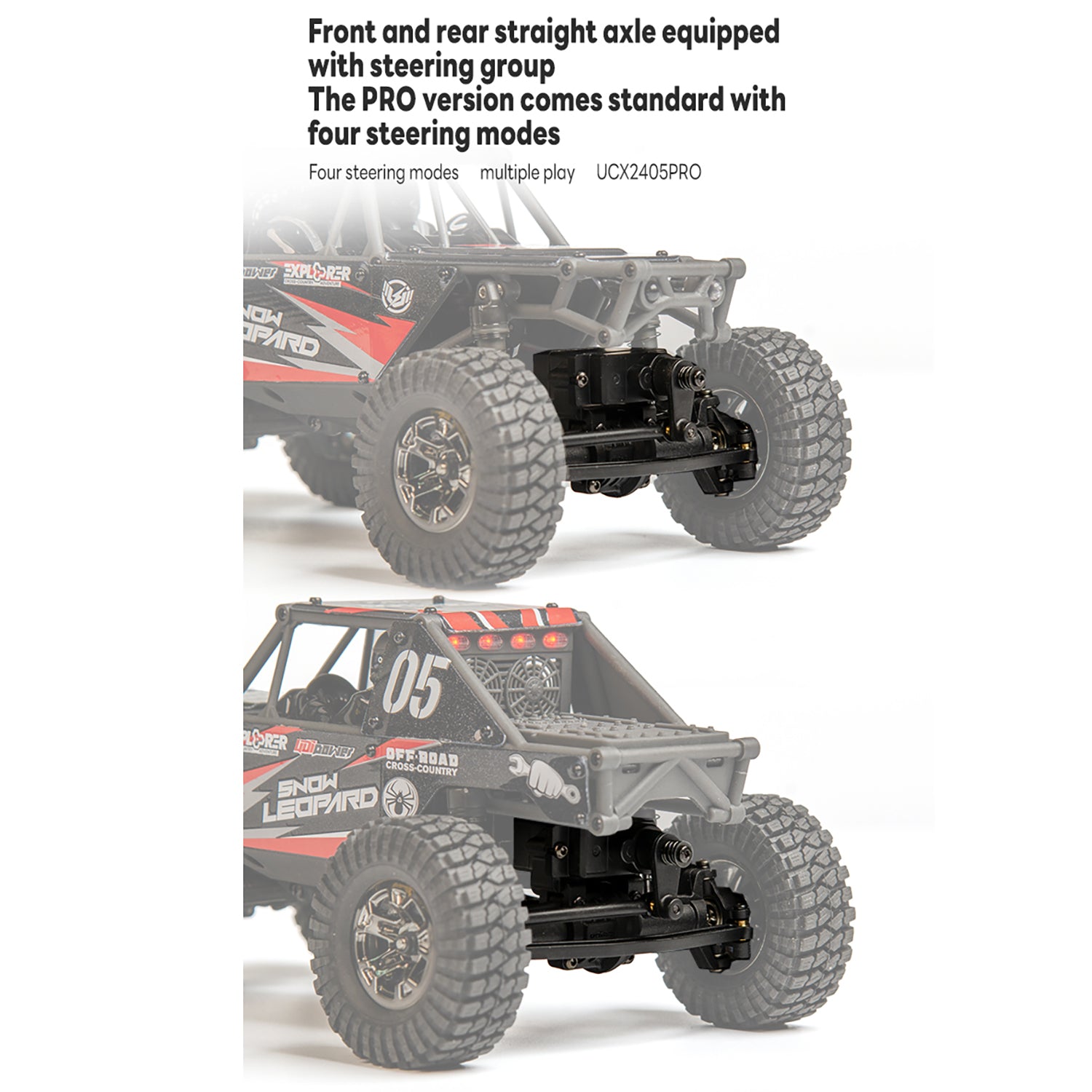 UdiRC UCX2405PRO 1/24 Scale 2.4GHz 4WD RC Rock Crawler with Brushless Motor & ESC - Ready-to-Run Off-Road Remote Control Car Toy for Adults & Kids - Perfect for Indoor Crawling, Backyard Adventures & RC Racing