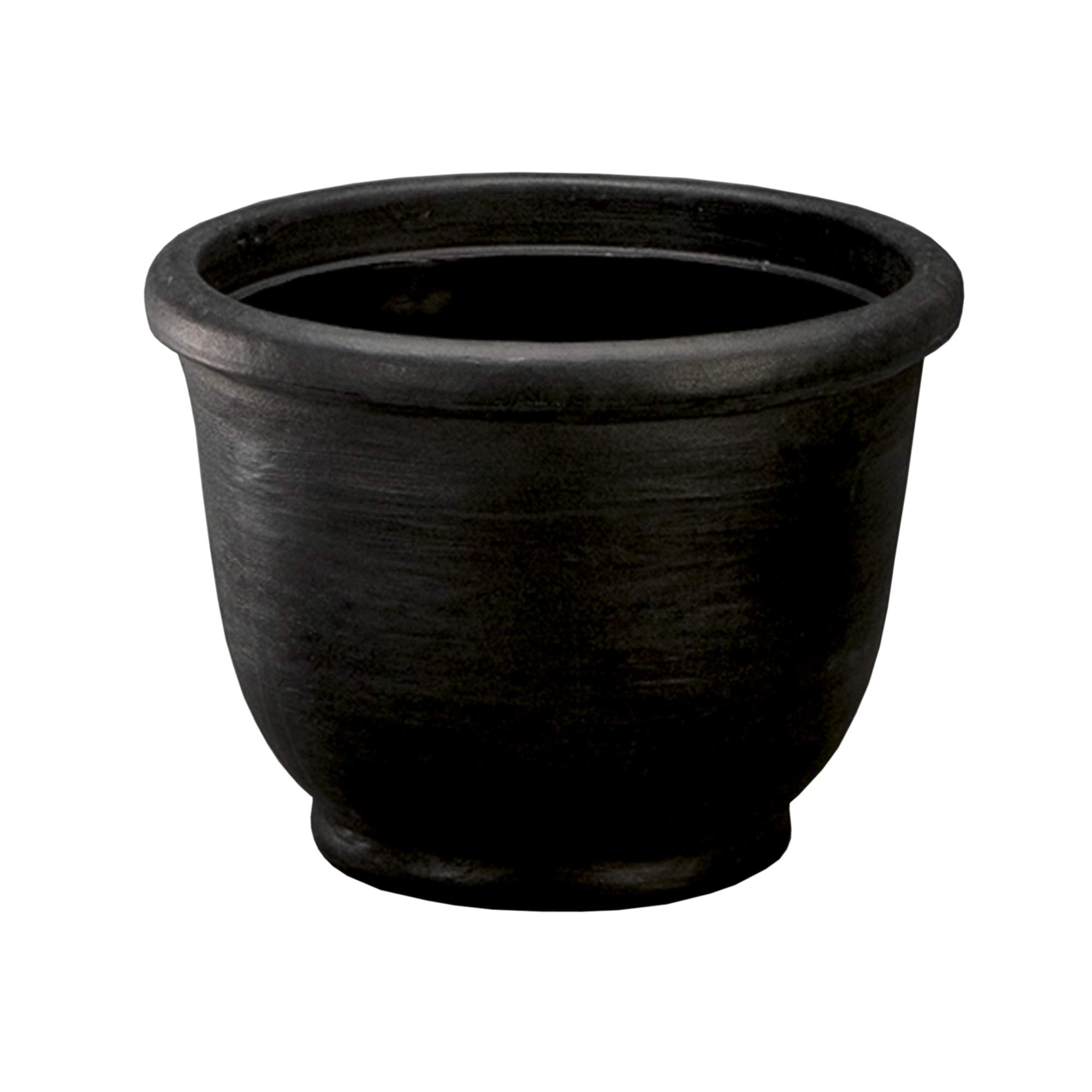 Crescent Garden Agave Planter - 21 Inch Charming Old-World Style Plant Pot in Caviar Black | Perfect for Indoor/Outdoor Decor, Patio, Garden & Home Office