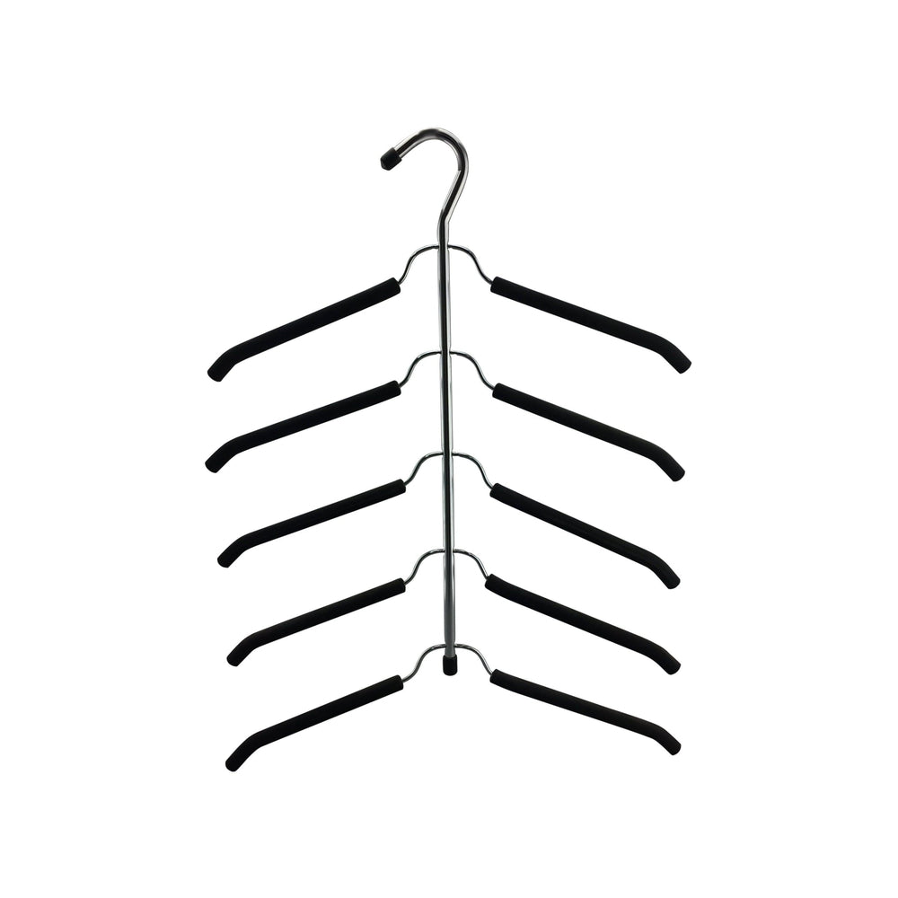 5-Tier EVA Foam Shirt Hanger - Space Saving Closet Organizer for Shirts, Blouses & Pants - Perfect for Home, Dorm & Travel Storage