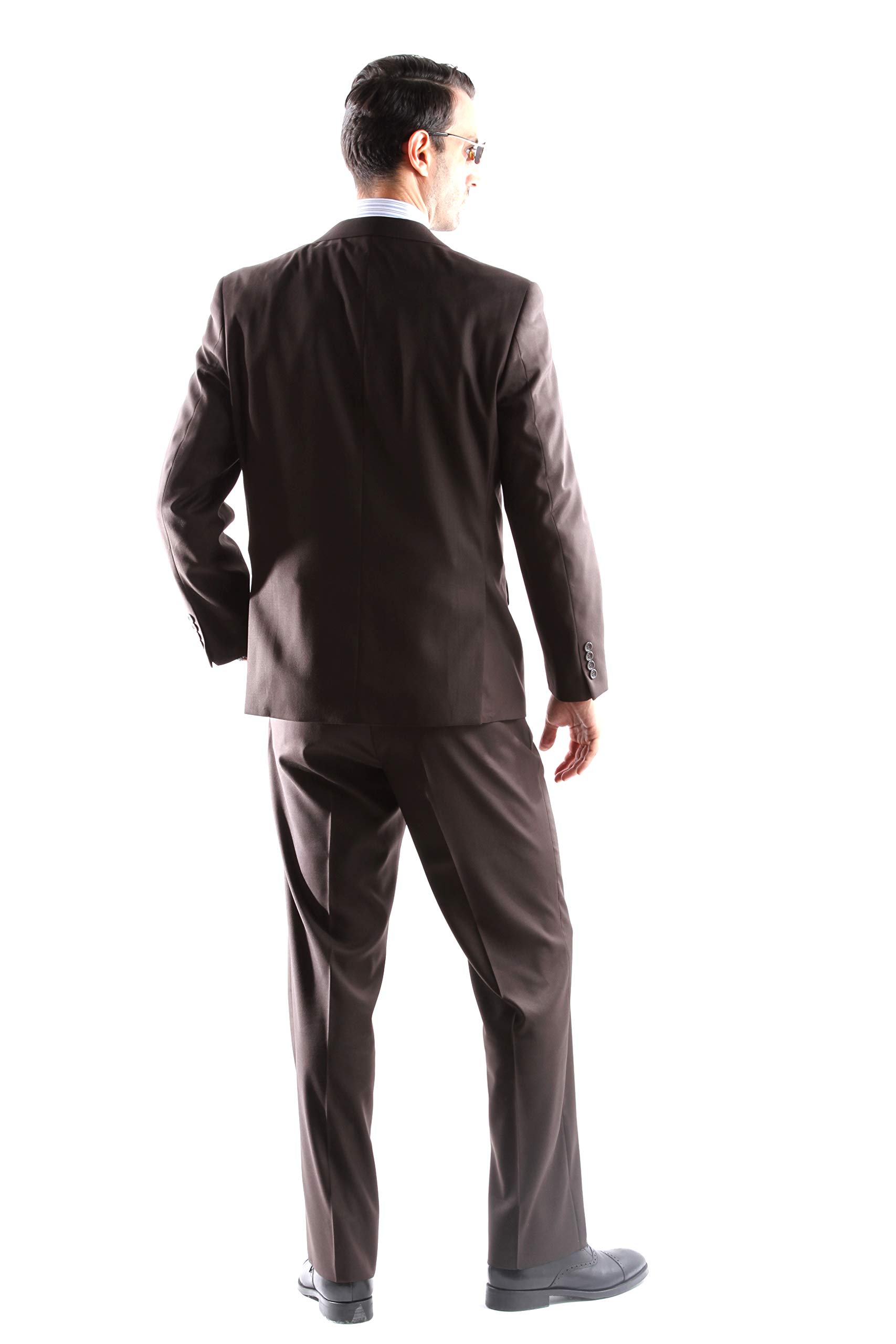Premium Men's Single Breasted 2-Button Suit - 150s Superfine Wool Business Formal Attire for Weddings, Interviews & Office Wear