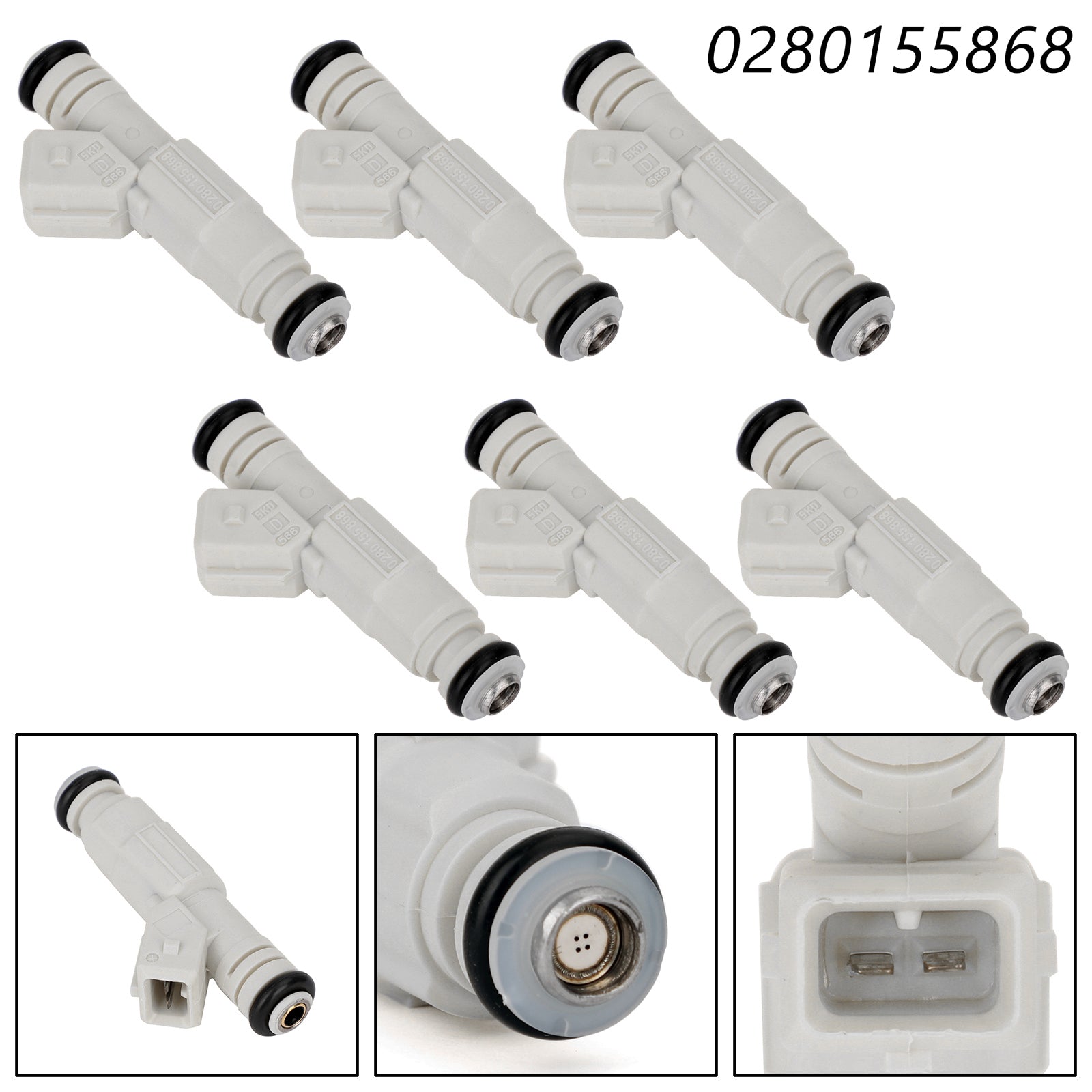 6 New Fuel Injectors for Holden Commodore VS VT VX VY 3.8L V6 Supercharged L67 - Compatible with 0280155811 & 0280155737 - Perfect for Engine Performance Upgrades & Fuel Efficiency