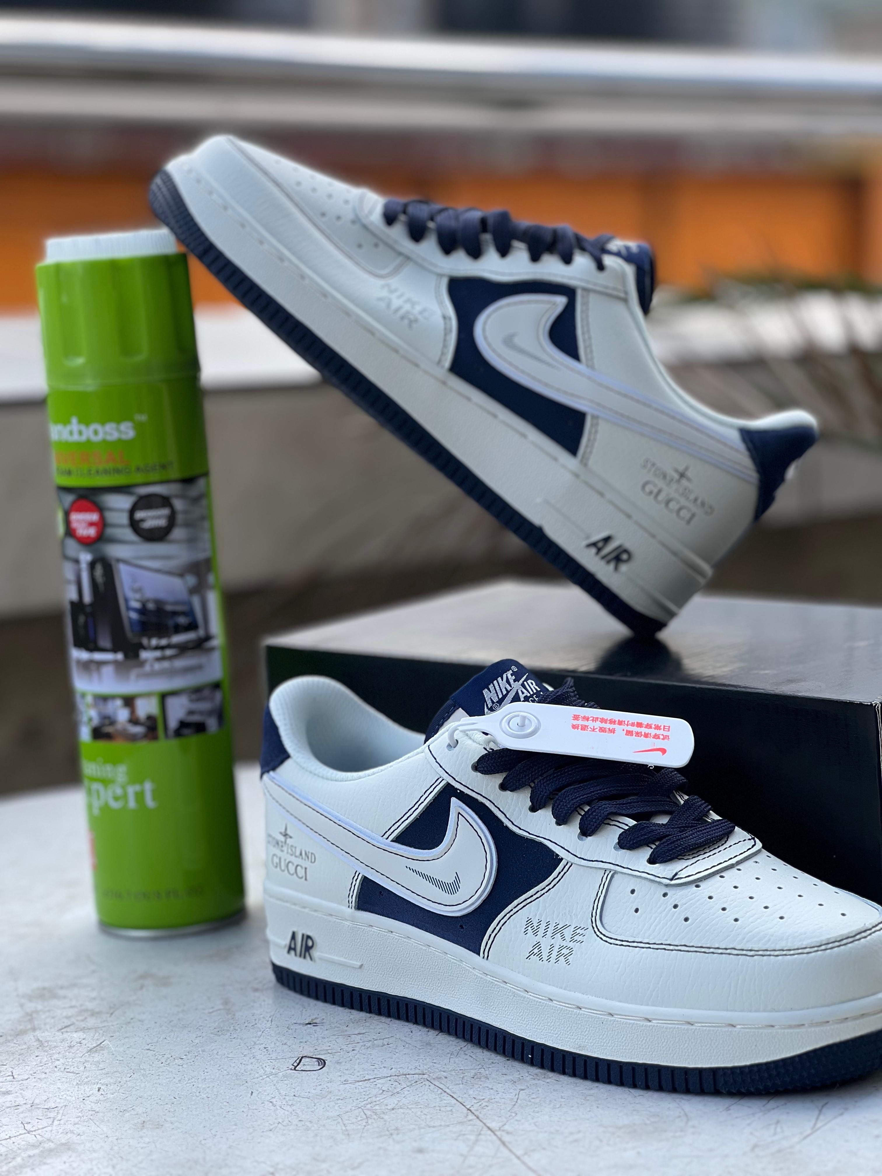 Nike Air Force 1 Sneakers x Stone Island & Gucci Collaboration - Premium Streetwear Shoes for Men | Perfect for Urban Fashion, Street Style & Sneaker Collection