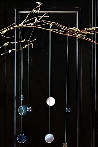 Handmade Whimsical Dancing Garden Mirror Suncatcher - Unique Hanging Disc Artisan Gift for Valentine's Day, Mother's Birthday & Spring Holidays - Perfect for Home Decor, Garden Ornament and Special Occasion Presents