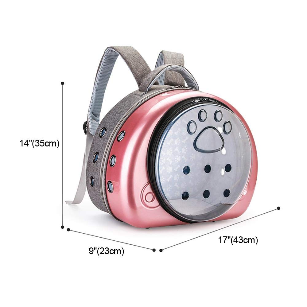 Double Shoulder Cat Carrier Backpack - Breathable Portable Pet Travel Bag for Small Dogs & Cats, Space Capsule Design with Shoulder Straps, Silver - Perfect for Outdoor Adventures, Vet Visits & Air Travel