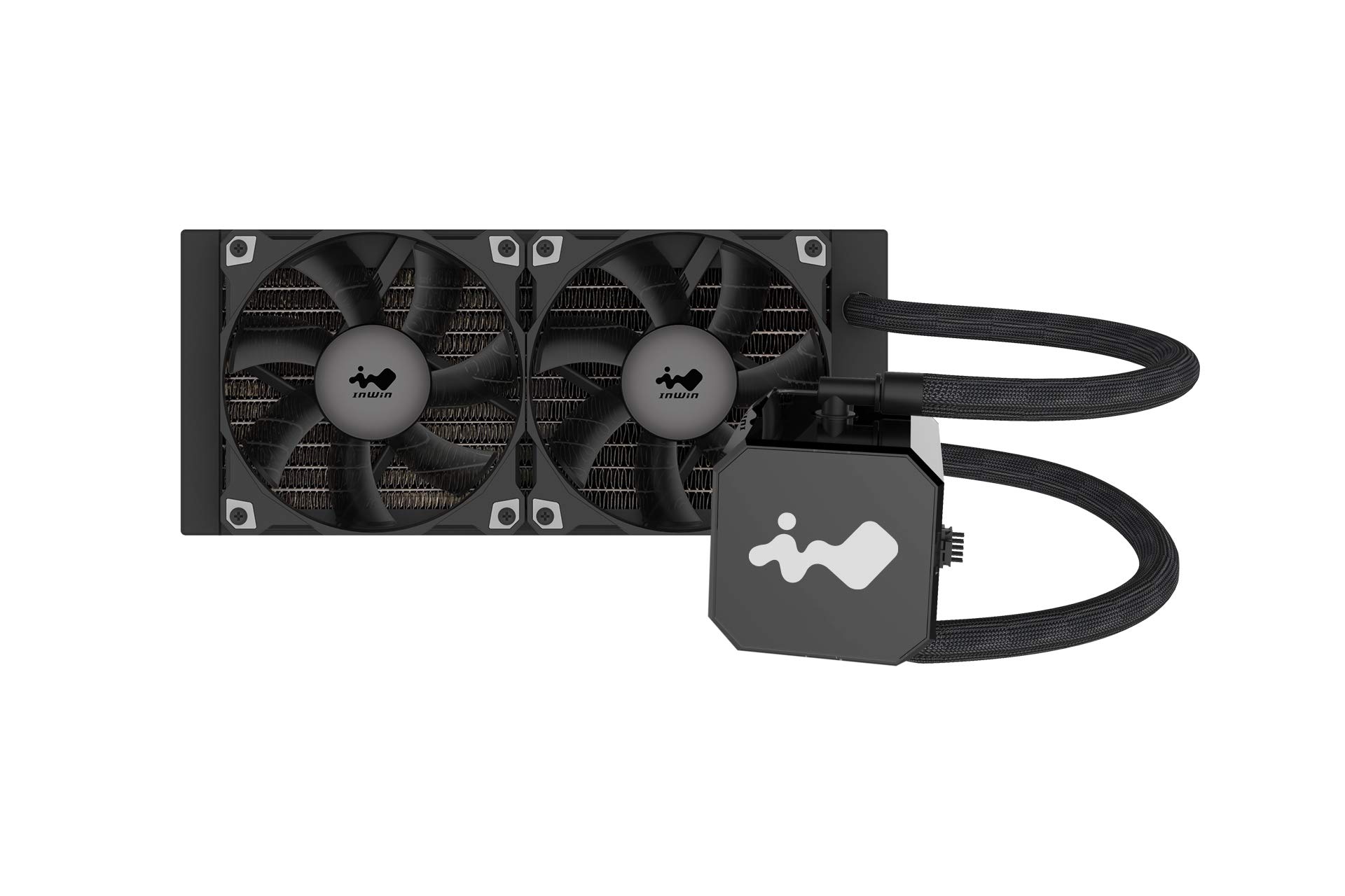 IN WIN SR24 240mm AIO Liquid CPU Cooler with Twin Turbine Fans - High Performance PC Water Cooling System for Gaming & Overclocking (IW-LC-SR24) - Perfect for Gaming PCs, Workstations, and High-End Desktop Builds