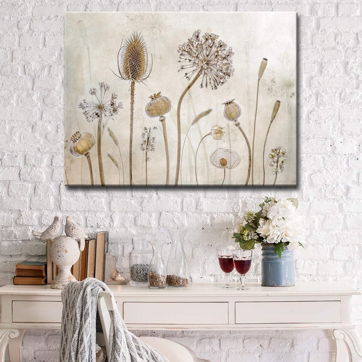 Ready2HangArt 'Growing Old' Floral Wrapped Canvas Wall Art - 30x40 Inches - Perfect for Living Room, Bedroom & Office Décor