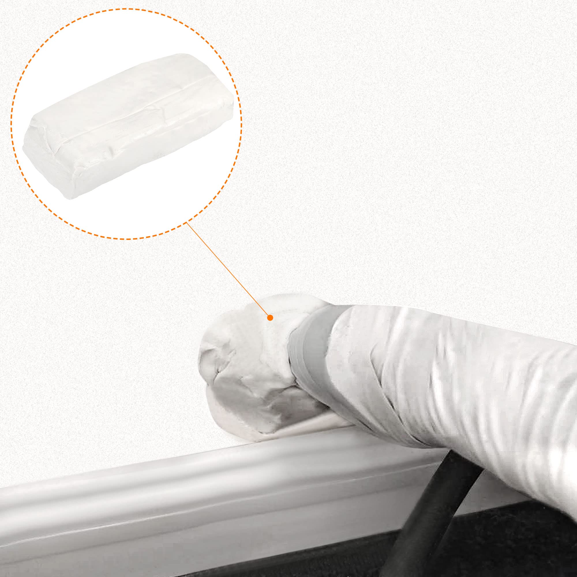 MeccaniXity 45x21mm Repair Sealing Clay - Waterproof Mending Putty for Air Conditioning Pipe Connections (White, Pack of 2) | HVAC Duct Sealing, Plumbing Repairs & Home Maintenance