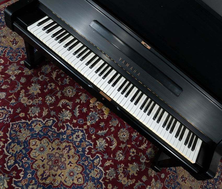 Vintage 1980 Yamaha UX52 Upright Piano - Ebony Satin Finish | Serial X3051213 | Used Professional Piano for Home, Studio & Performance