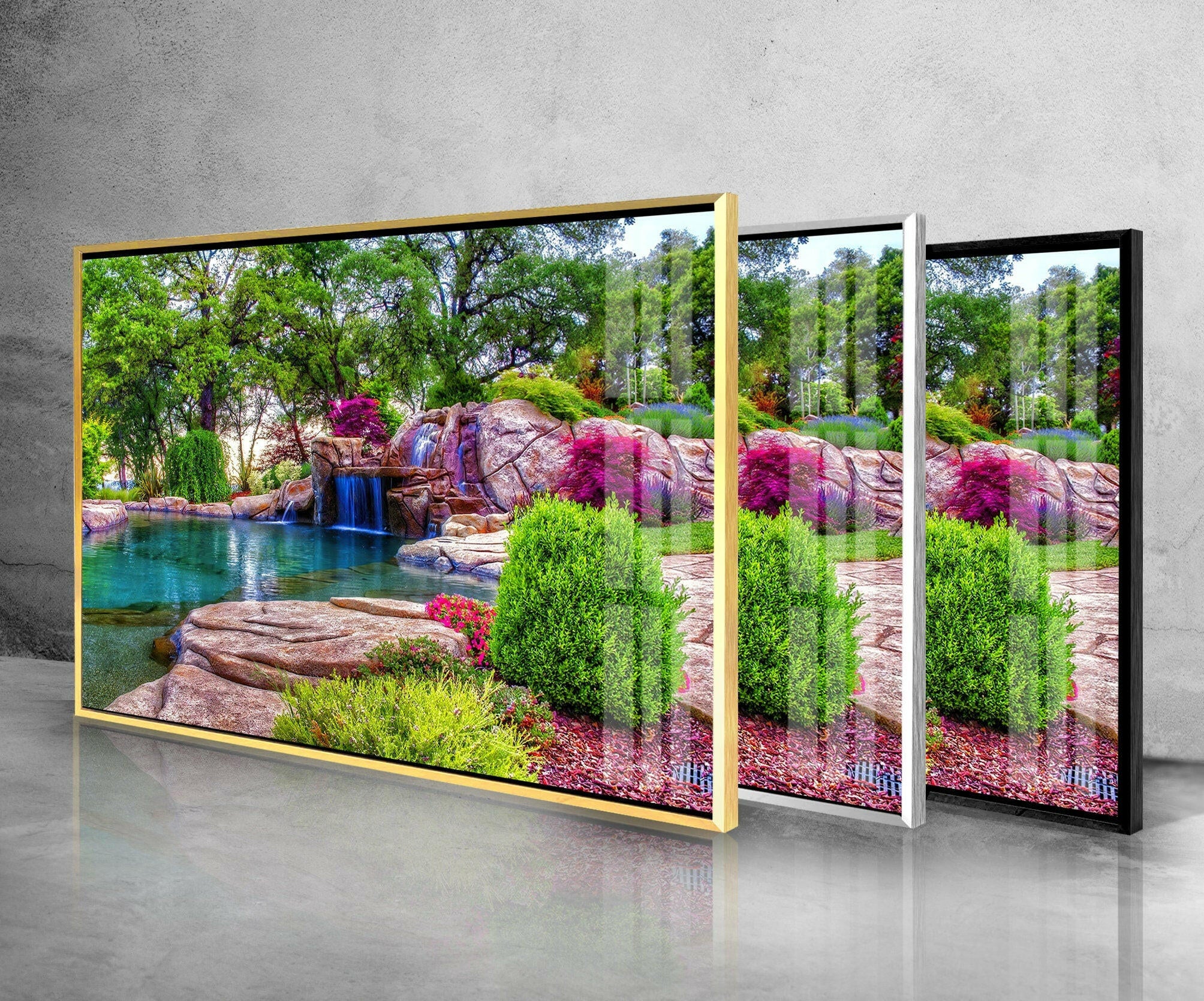Beauty Nature Place Glass Wall Art - Handmade Decorative Glass Panel for Home & Office Decor - Perfect for Living Room, Bedroom, or Office Wall Display