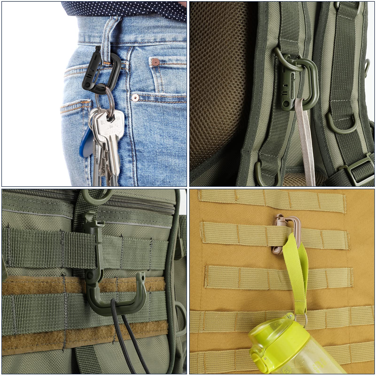 Tactical Hydration Backpack with 34 Molle Attachments - Outdoor Hiking & Military Use