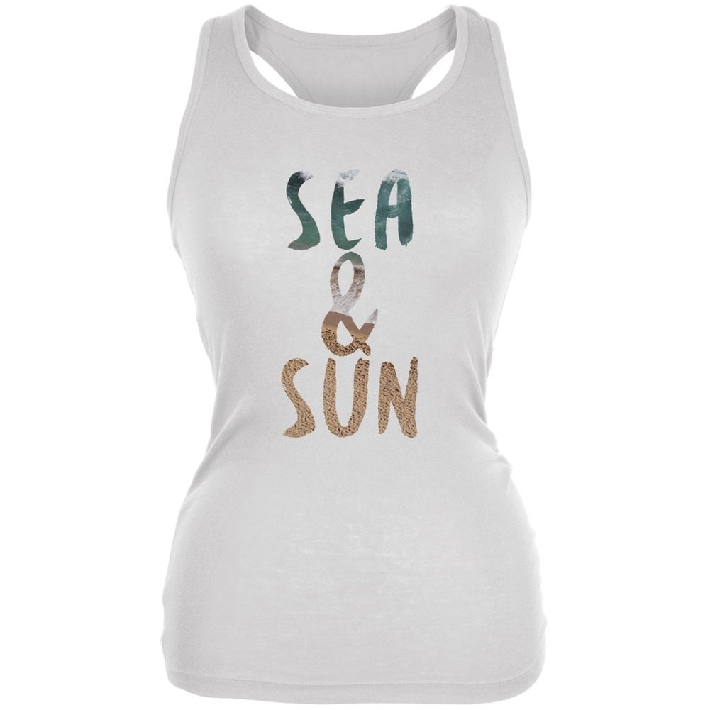 Women's Soft White Tank Top for Summer Beach - Lightweight & Comfortable Juniors Casual Wear - Perfect for Vacations, Pool Parties & Outdoor Activities