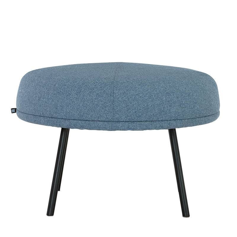 JUSTY 25 Inch Marble Blue Footstool Ottoman - Modern Living Room Furniture for Home Decor, Comfortable Seating & Extra Storage - Perfect for Living Rooms, Bedrooms & Offices