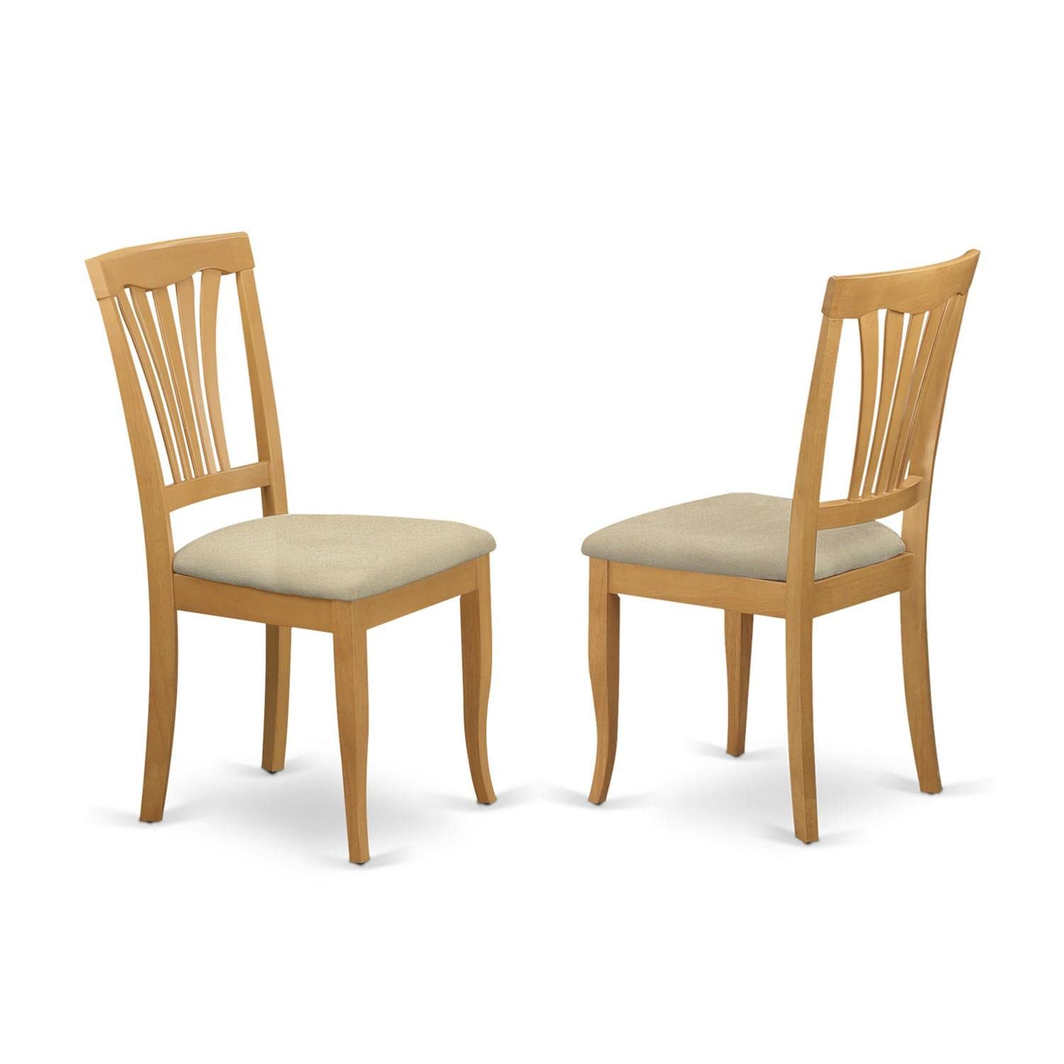 East West Furniture 5-Piece Kitchen Table & Chairs Set - Round Oak Dining Table with Drop Leaf & 4 Linen Fabric Chairs, 42x42 Inch - Perfect for Small Spaces, Breakfast Nooks & Cozy Dining Rooms