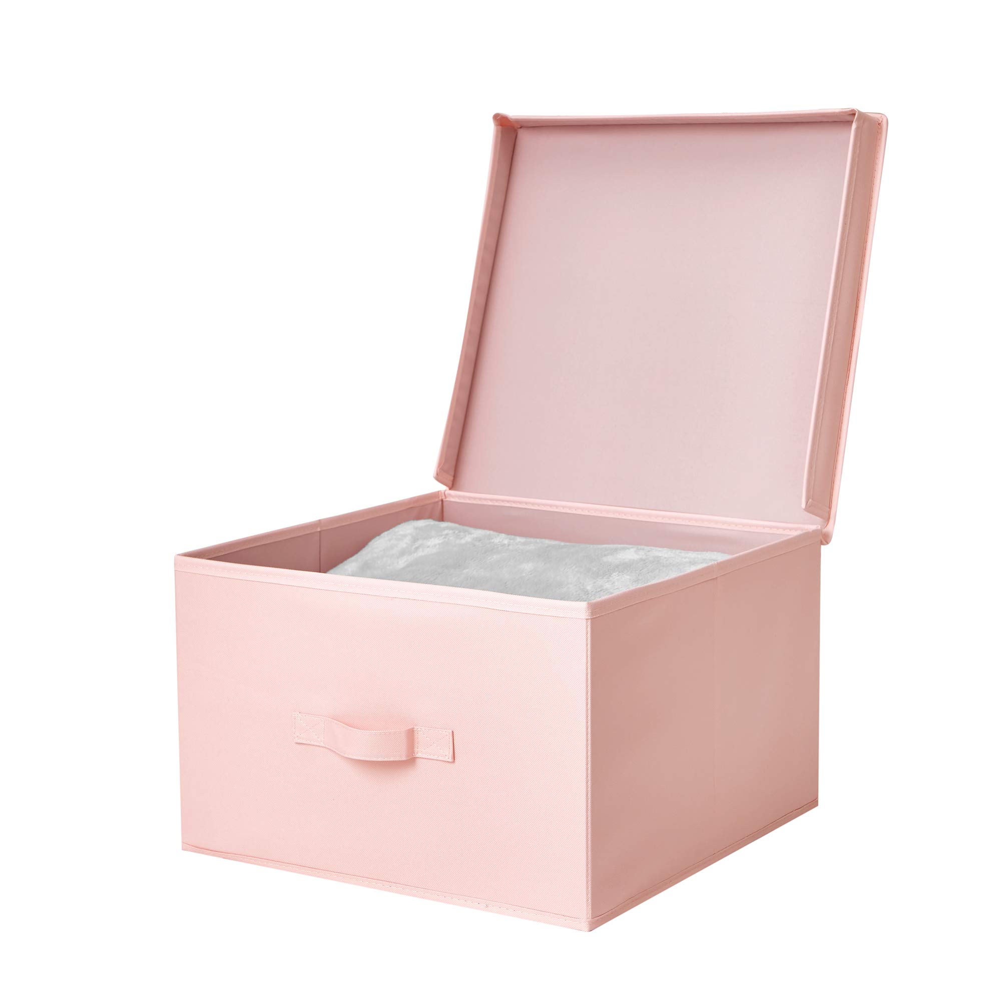DormCo TUSK® Jumbo Storage Box 4-Pack - Rose Quartz | Large Plastic Bins for Closet, Dorm Room & Home Organization | Stackable Storage Containers for Clothes, Toys & Bedding