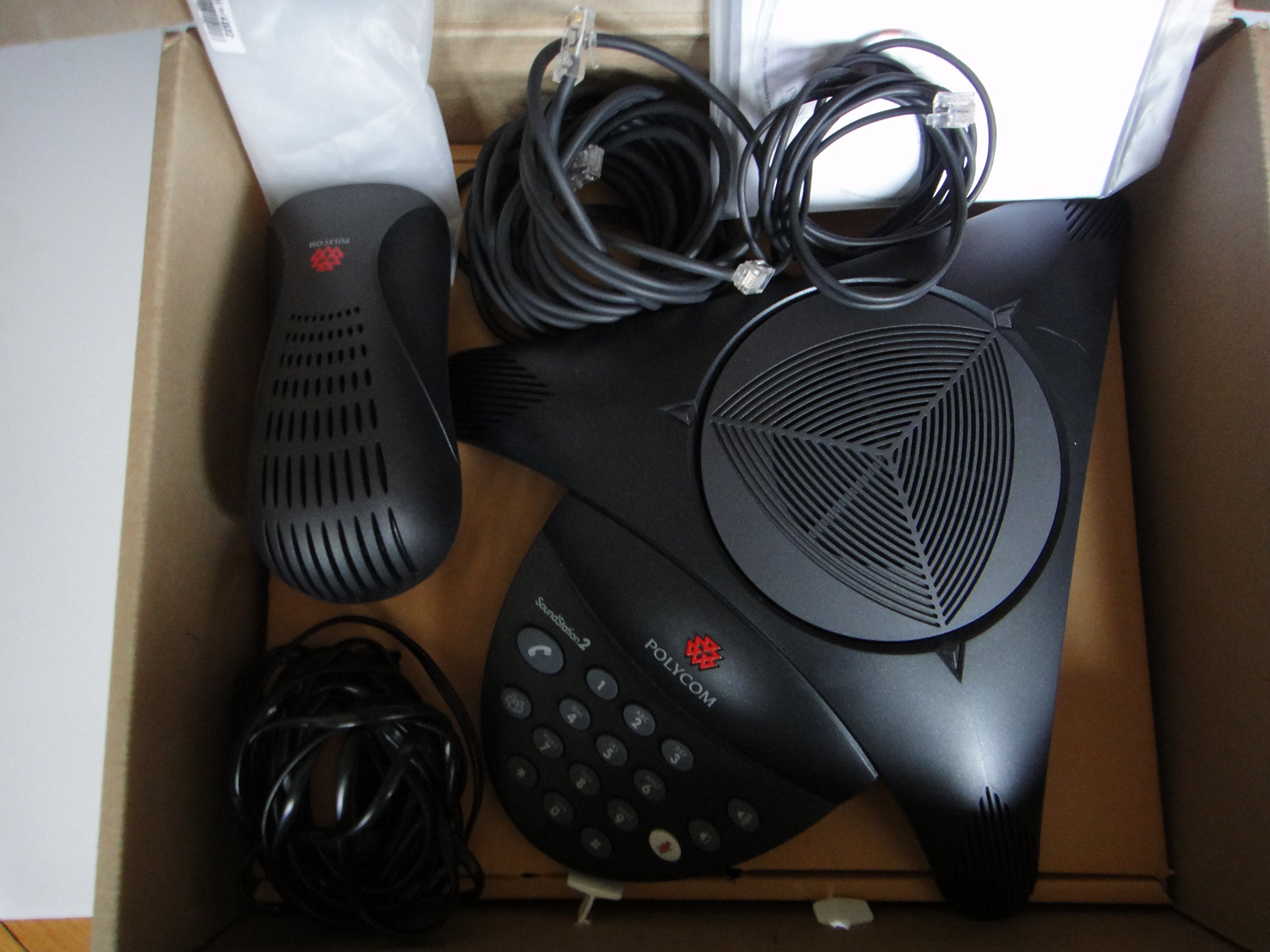 Polycom SoundStation2 2201-16200-601 Expandable Conference Phone - Premium Audio Quality for Business Meetings & Office Communications
