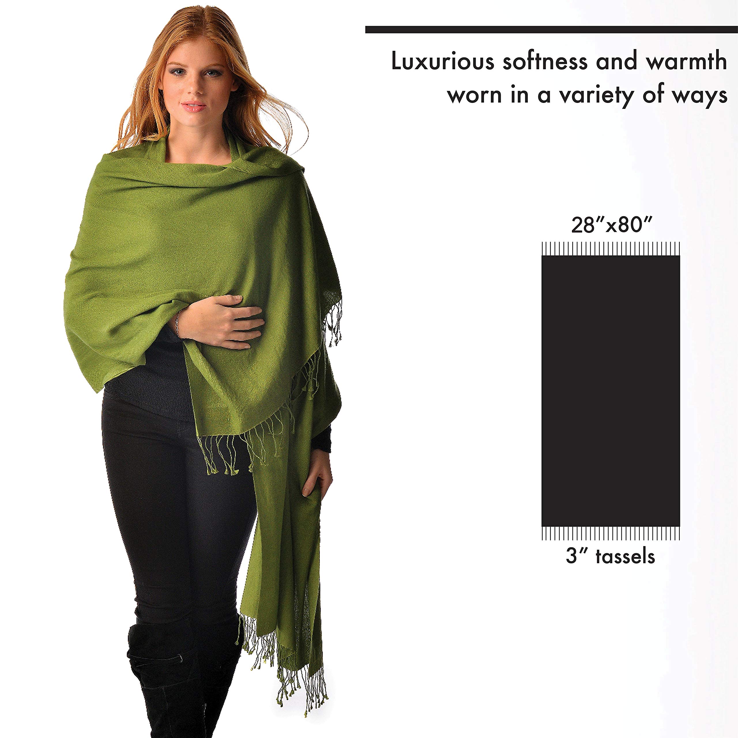 Luxury Pashmina Silk Scarf for Women - Soft & Elegant Shawl Wrap - Perfect for Parties, Weddings & Everyday Fashion