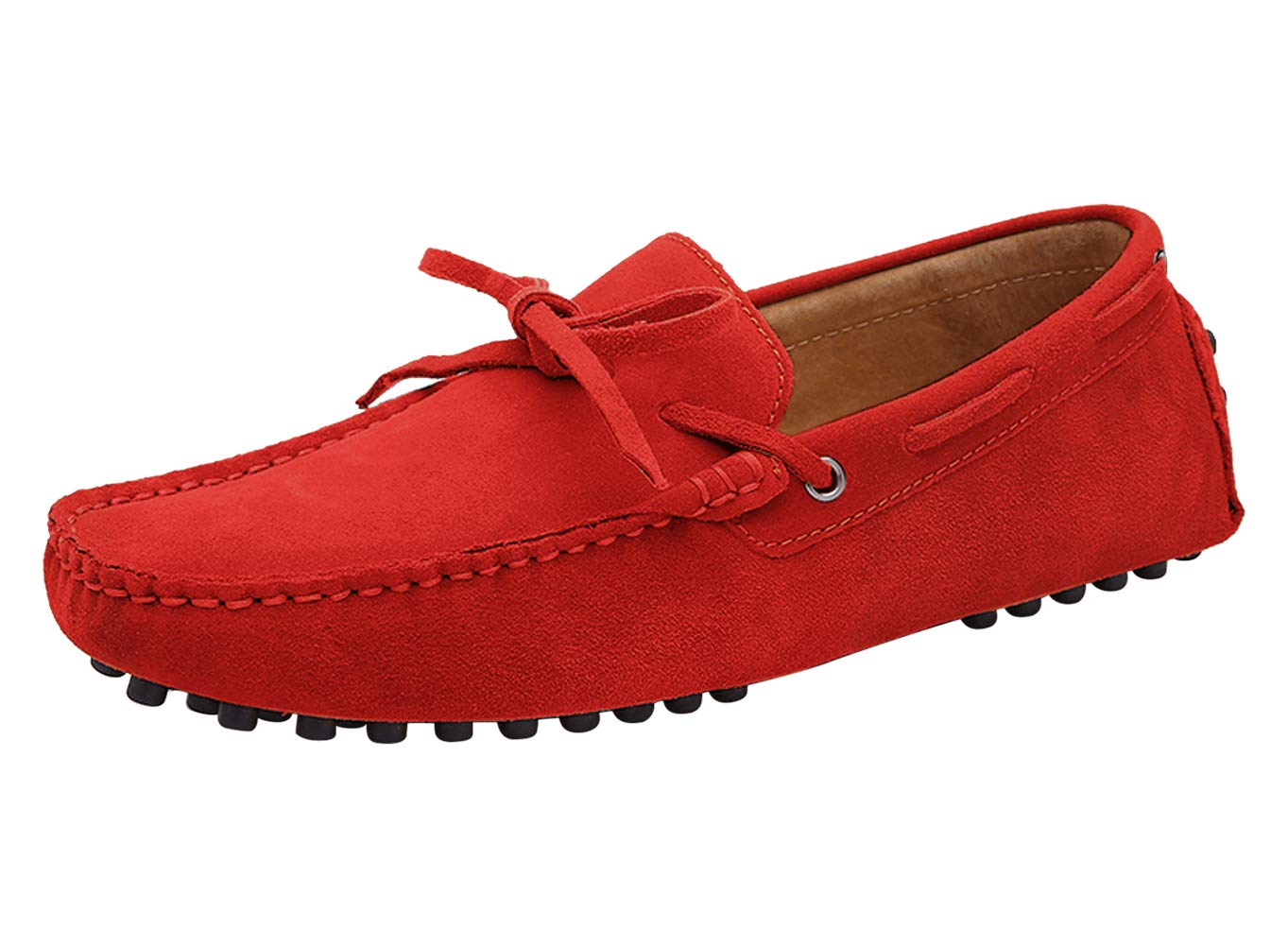 Santimon Men's Penny Loafers - Classic Suede Leather Moccasins Slip-On Shoes for Driving, Work & Casual Wear | Comfortable Prom & Business Shoes for Men