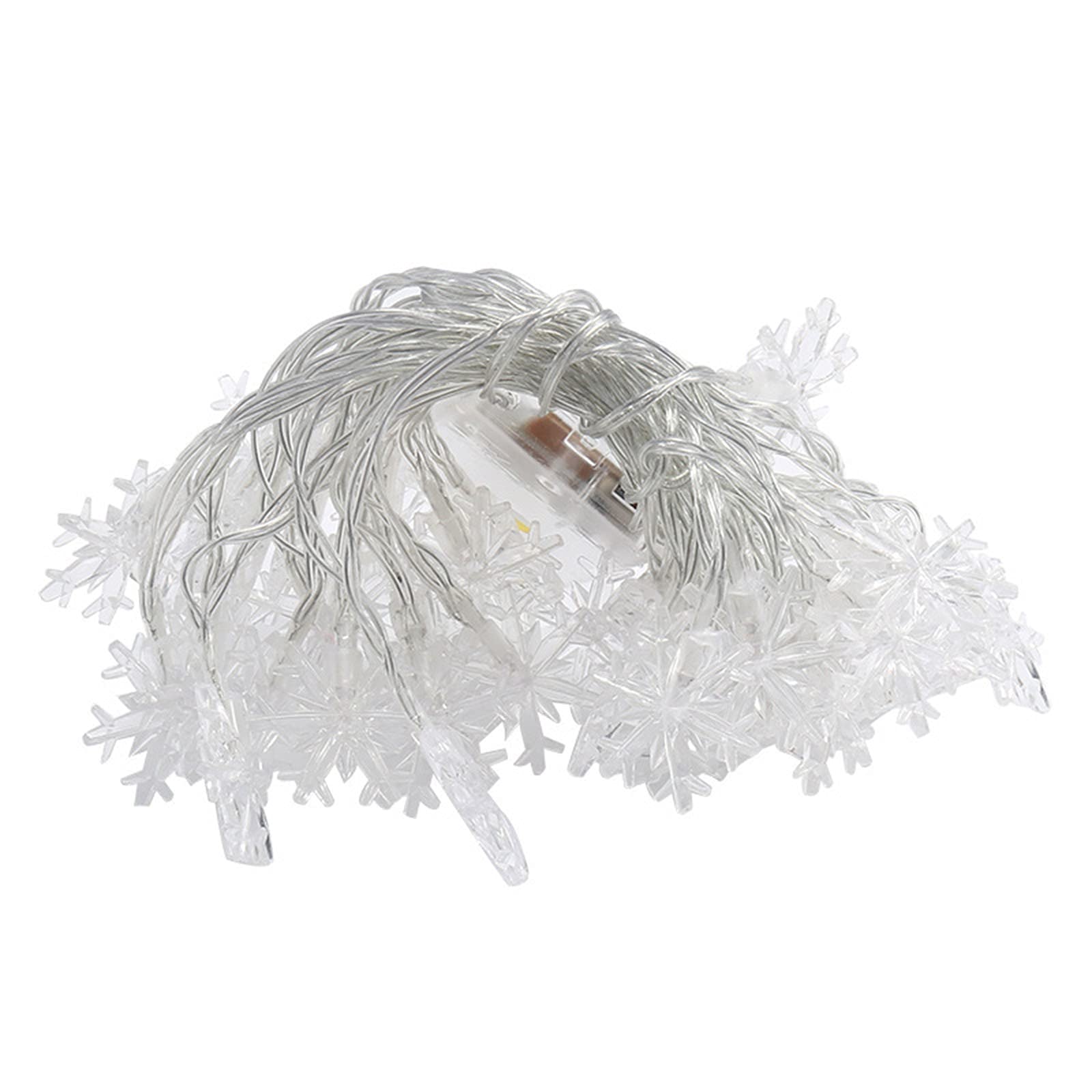 Boddenly 10LED Fairy String Lights - 2M Snowflake Christmas Decorations for Bedroom, Tree, Patio, Yard & Party | Winter LED Lights for Indoor & Outdoor Decor (White, One Size) - Perfect for Holiday, Wedding, Garden & Home Ambiance