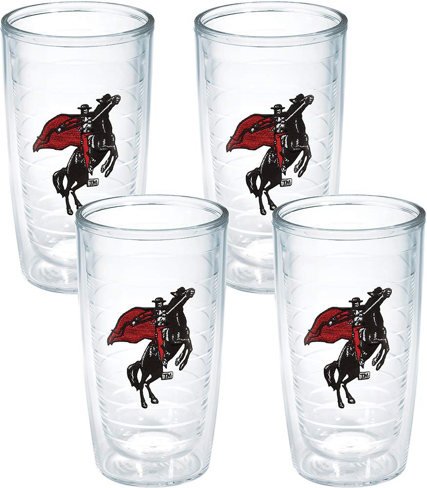 Tervis Texas Tech University Red Raiders 16 oz Insulated Tumbler Set of 4 - Double Wall Stainless Steel Travel Mug, BPA-Free, Made in USA - Perfect for Coffee, Tea, Cold Drinks at Home, Office, or Game Day