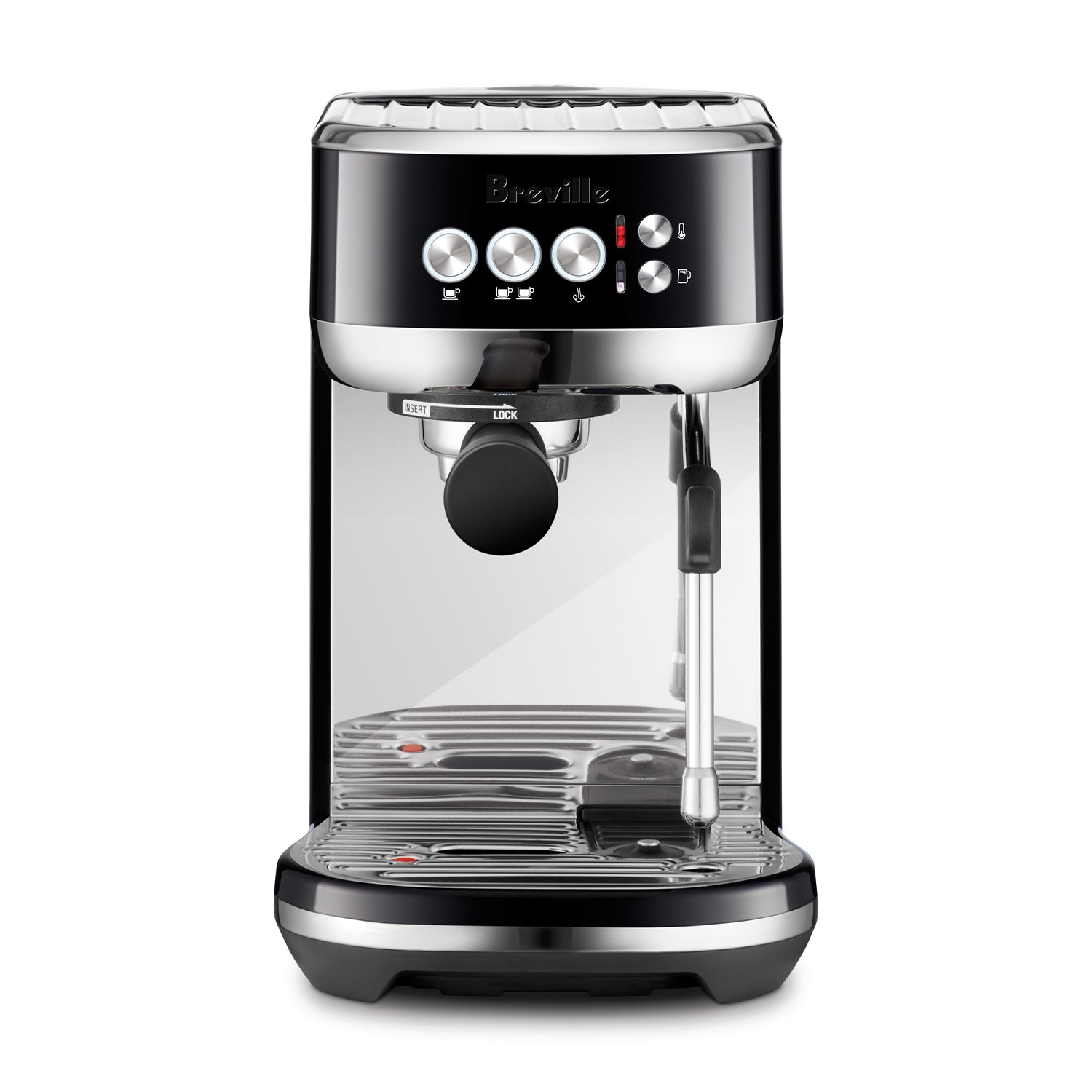 Breville Bambino Plus Automatic Espresso Machine - Black Truffle (BES500BTR1BCA1) | Compact Barista-Quality Coffee Maker for Home & Office Use