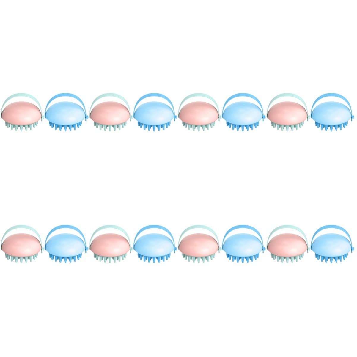 FRCOLOR 16 Pcs Silicone Scalp Massager Shampoo Brush - Hair & Scalp Massage Brush for Relaxation, Bath & Shower Use, Dandruff Relief & Hair Growth Stimulation (Perfect for Home Spa, Salon & Travel)
