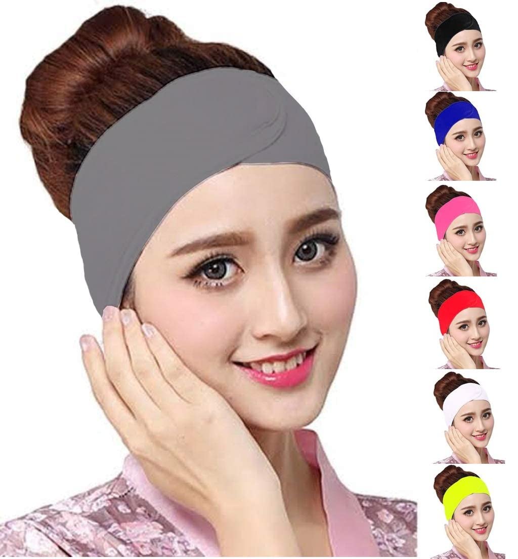 **Zhunmun Adjustable Elastic Facial Spa Headband - Non-Slip Stretchable Washable Makeup & Hair Band for Women - Perfect for Yoga, Sports, Bath, Shower & Skincare Routine**