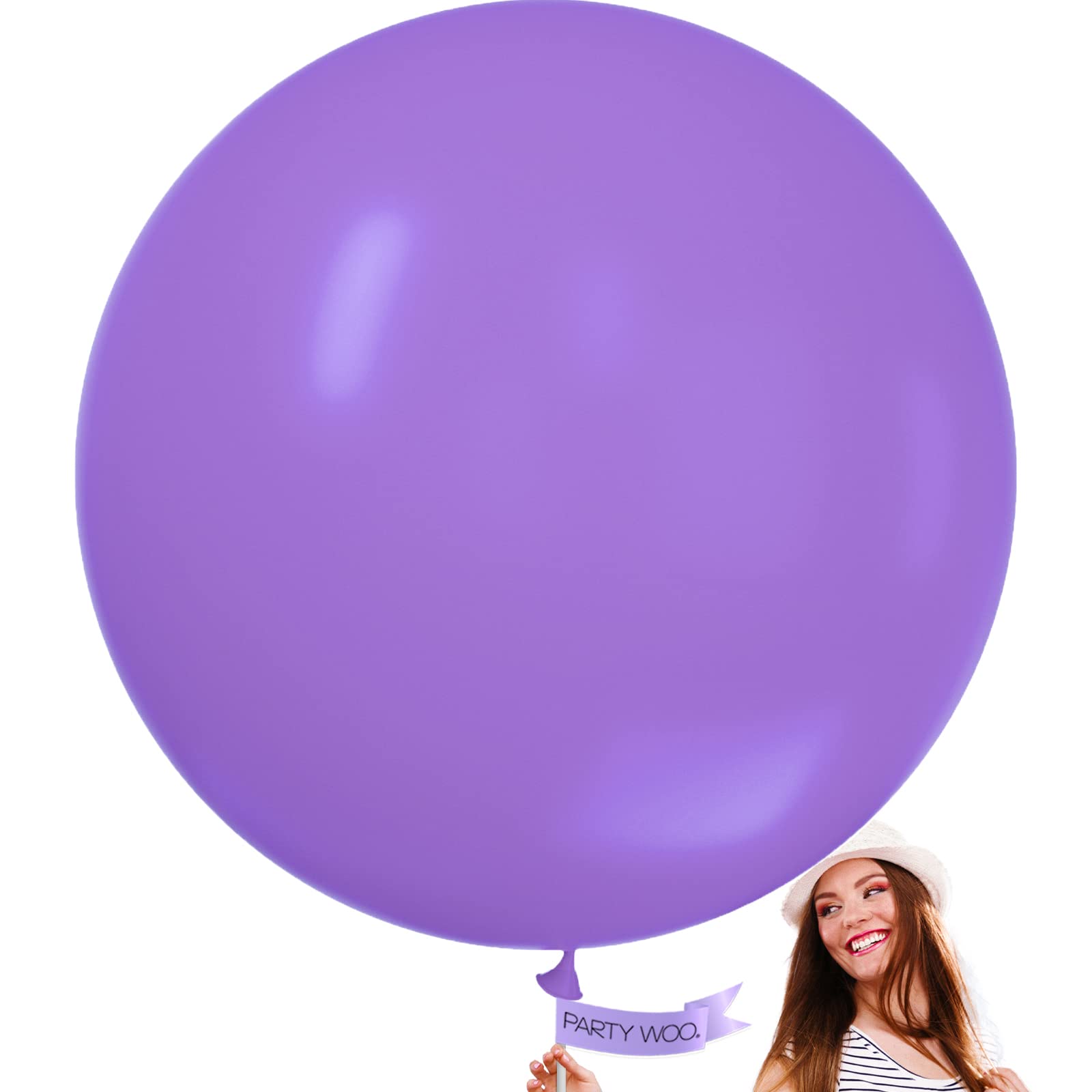 PartyWoo 36 Inch Large Lavender Balloons (4-Pack) - Light Purple Balloons for Balloon Garland, Arch, Wedding Decor, Baby Shower | Perfect for Birthday Parties, Bridal Showers & Anniversary Celebrations