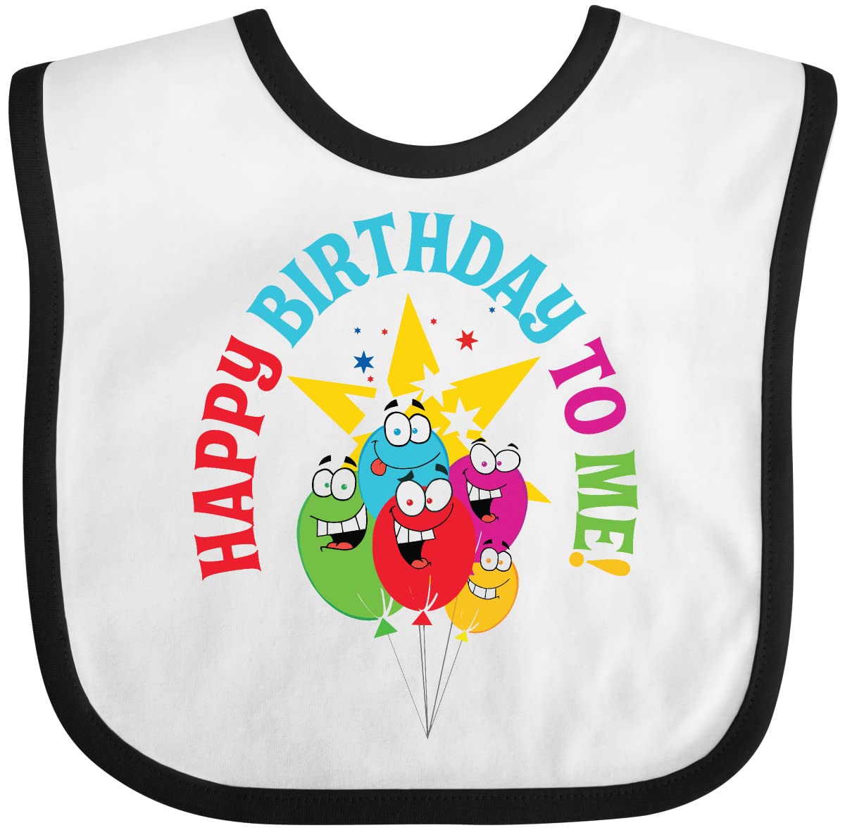 Inktastic Happy Birthday To Me Baby Bib - Cute Birthday Party Bib for Infants & Toddlers - Perfect for 1st Birthday Celebrations, Photo Shoots & Special Occasions