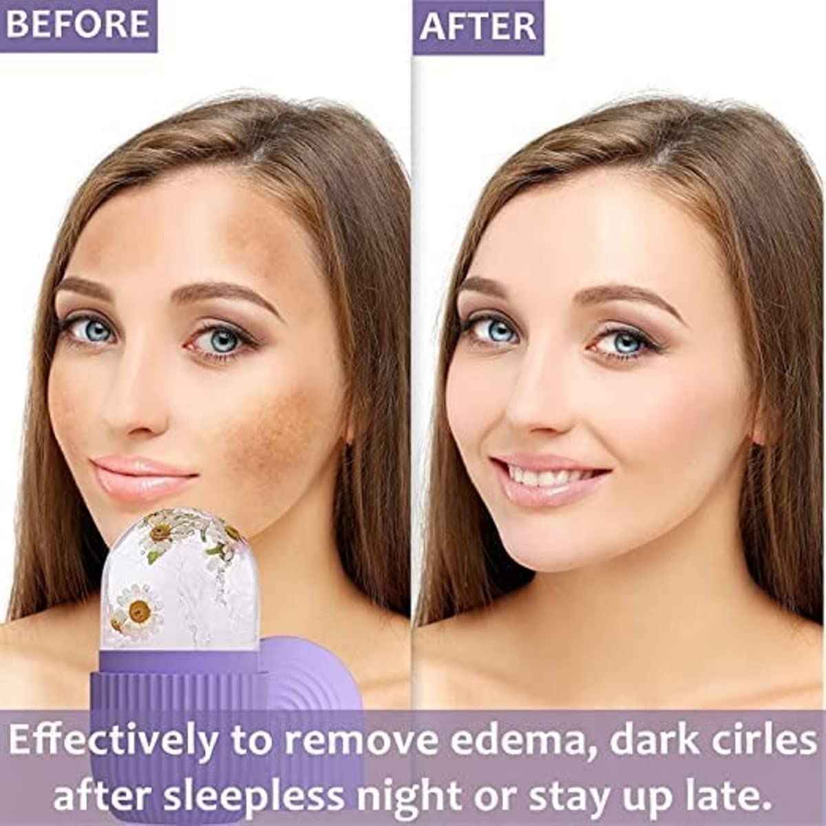 METALIYA Ice Roller for Face - Cooling Facial Massager to Reduce Puffiness & Tighten Pores | Skin Glow Enhancer for Wrinkles & Fine Lines | Perfect for Morning Routine, Post-Workout Recovery & Spa Night Self-Care