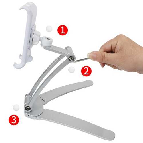 Bakeey Universal Adjustable Aluminum Alloy Wall Mount Holder for iPad, iPhone, Tablet - Perfect for Bed, Sofa & Office Lazy Desktop Stand