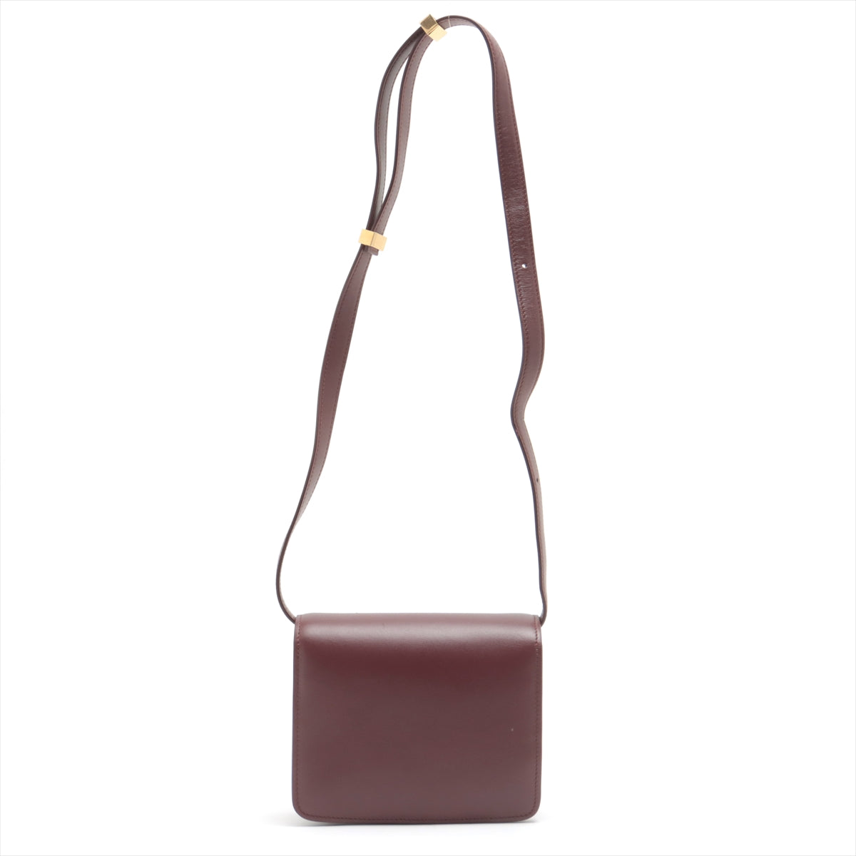 Celine Teen Box Bag in Burgundy - Luxury Crossbody Handbag for Women, Perfect for Date Night & Evening Events