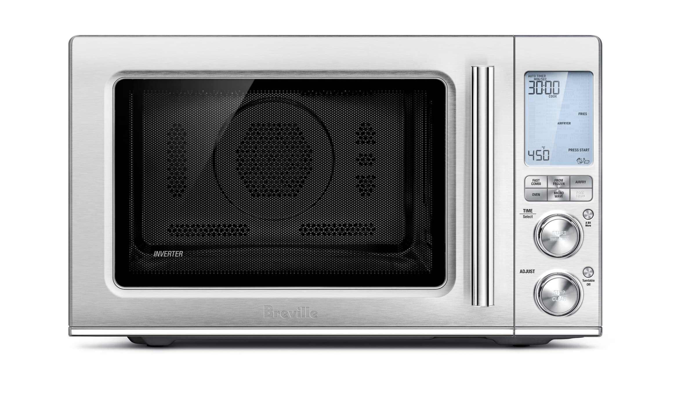 Breville Combi Wave 3-in-1 Countertop Oven: Microwave, Air Fryer & Toaster Oven | Brushed Stainless Steel (BMO870BSS1BUC1) | Perfect for Small Kitchens, Dorms & Quick Meals