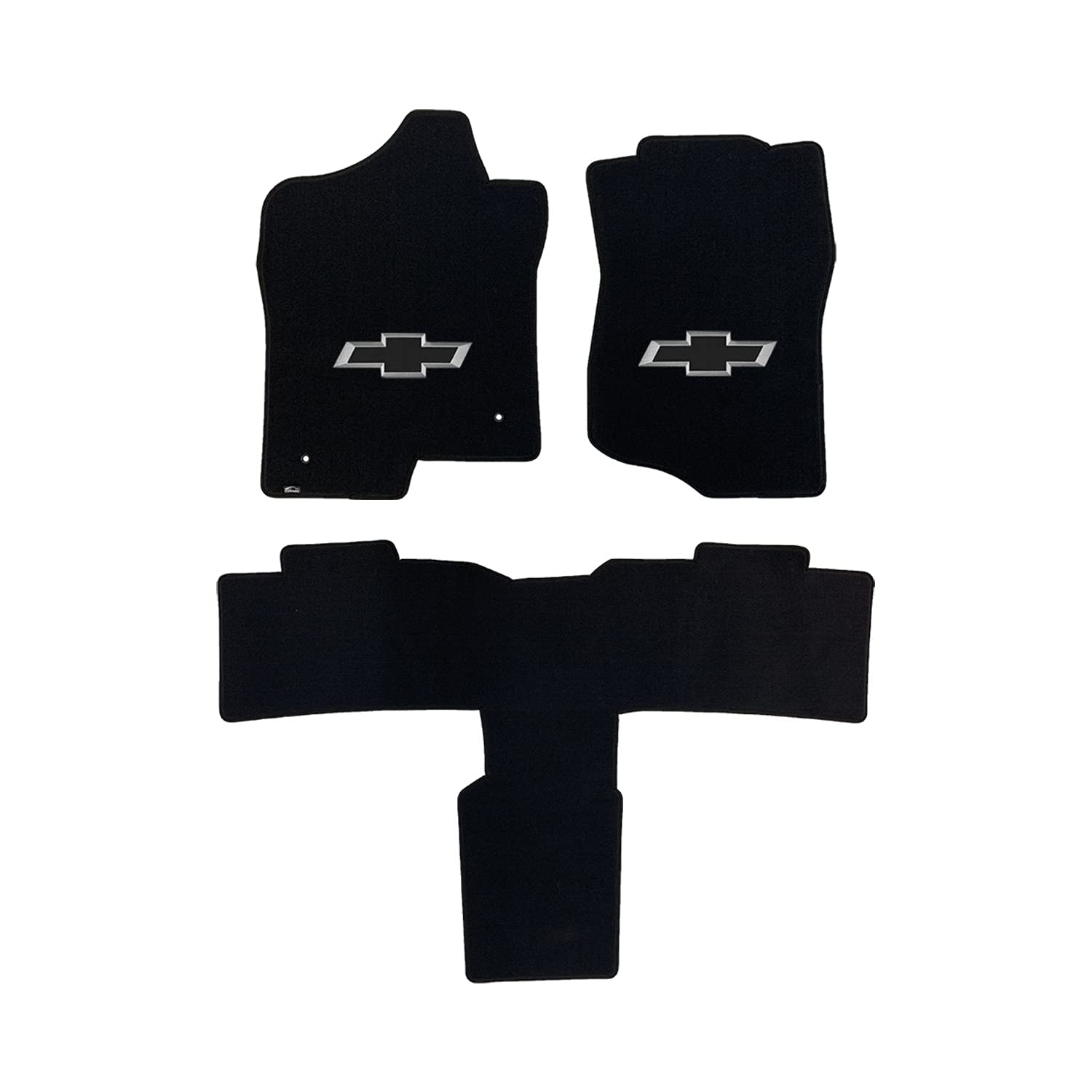 Premium Custom-Fit Carpeted Floor Mats for Chevy Tahoe 2011-2014 - 3Pc Set with Second Row Captains Seats - Luxury Car Floor Liners in Charcoal - Perfect for All-Weather Protection & Interior Style Enhancement