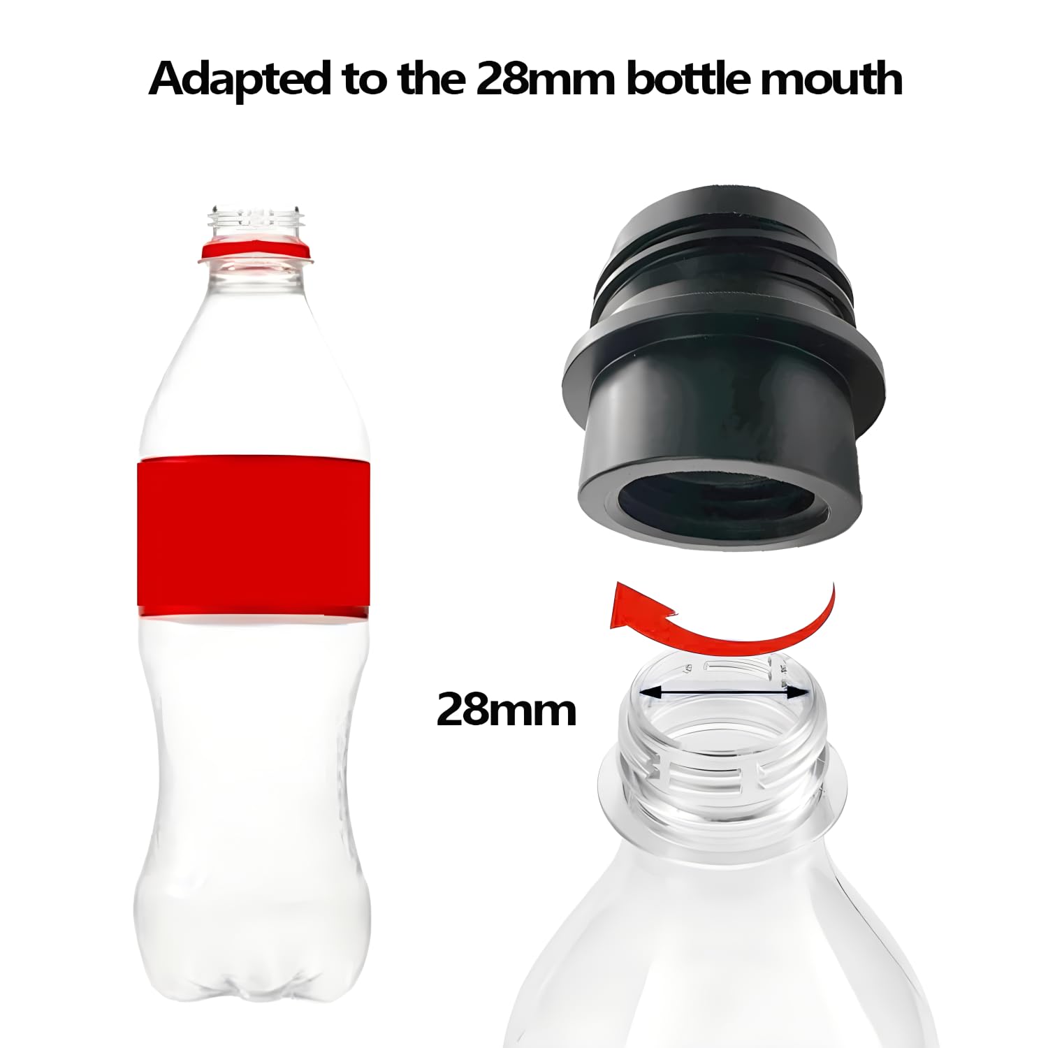SodaStream Bottle Adapter for Fizzi DUO, Terra, Art, Gaia, A200 & G100 Soda Makers - Universal Carbonation Accessory for Sparkling Water & Homemade Soda at Home