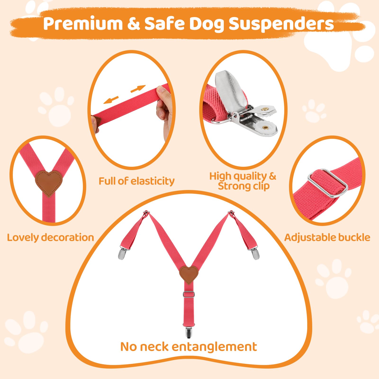 Reusable Washable Dog Diapers for Female Dogs - Large Size with Adjustable Suspenders, Soft Lavender Pet Diapers for Period Protection | Perfect for Incontinence, Heat Cycles & Travel Use