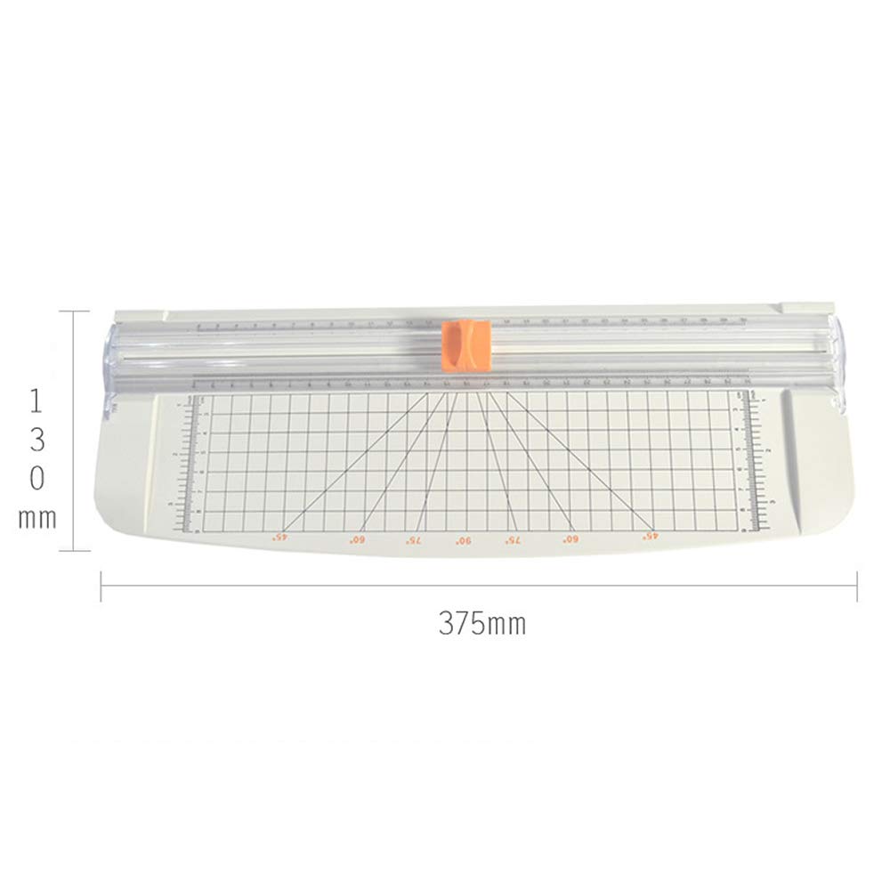 12 Inch A4 Paper Cutter - Portable Guillotine Trimmer with Automatic Safety Guard | White | Perfect for Office, School, Crafting & Scrapbooking Projects