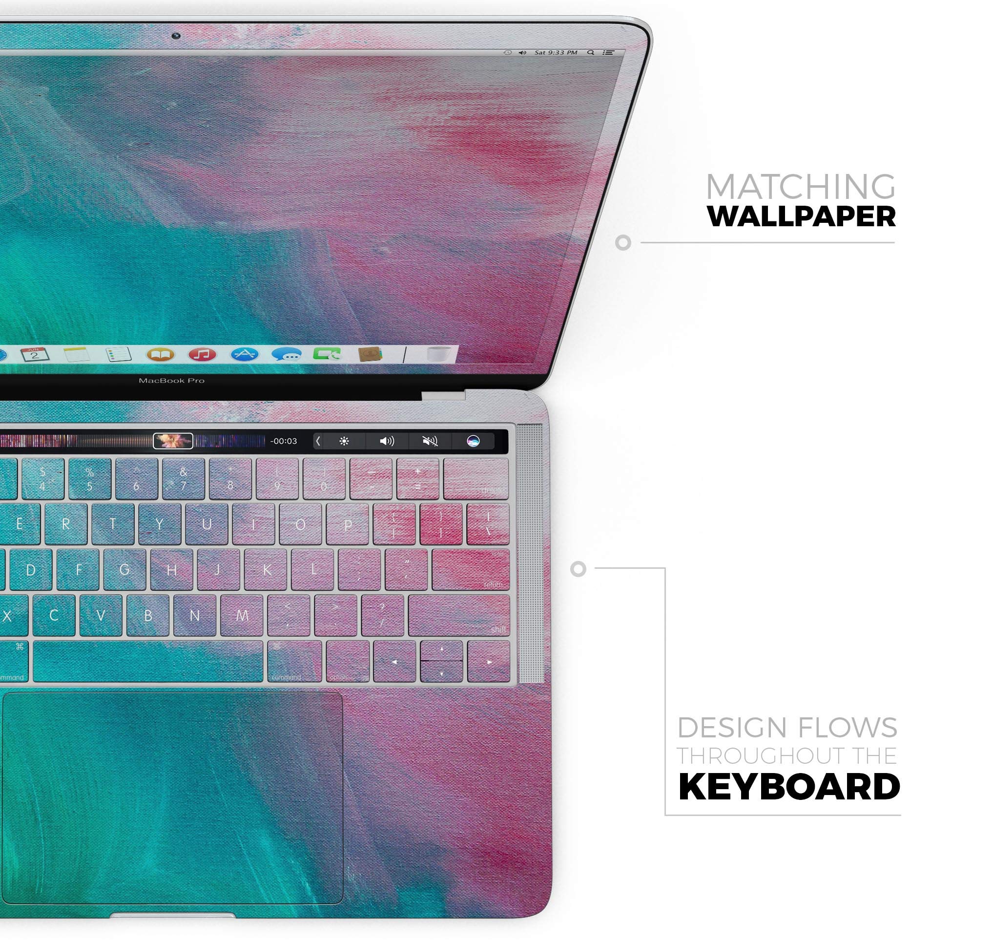 Pastel Marble Full-Body Protective Skin Wrap for MacBook Pro 16
