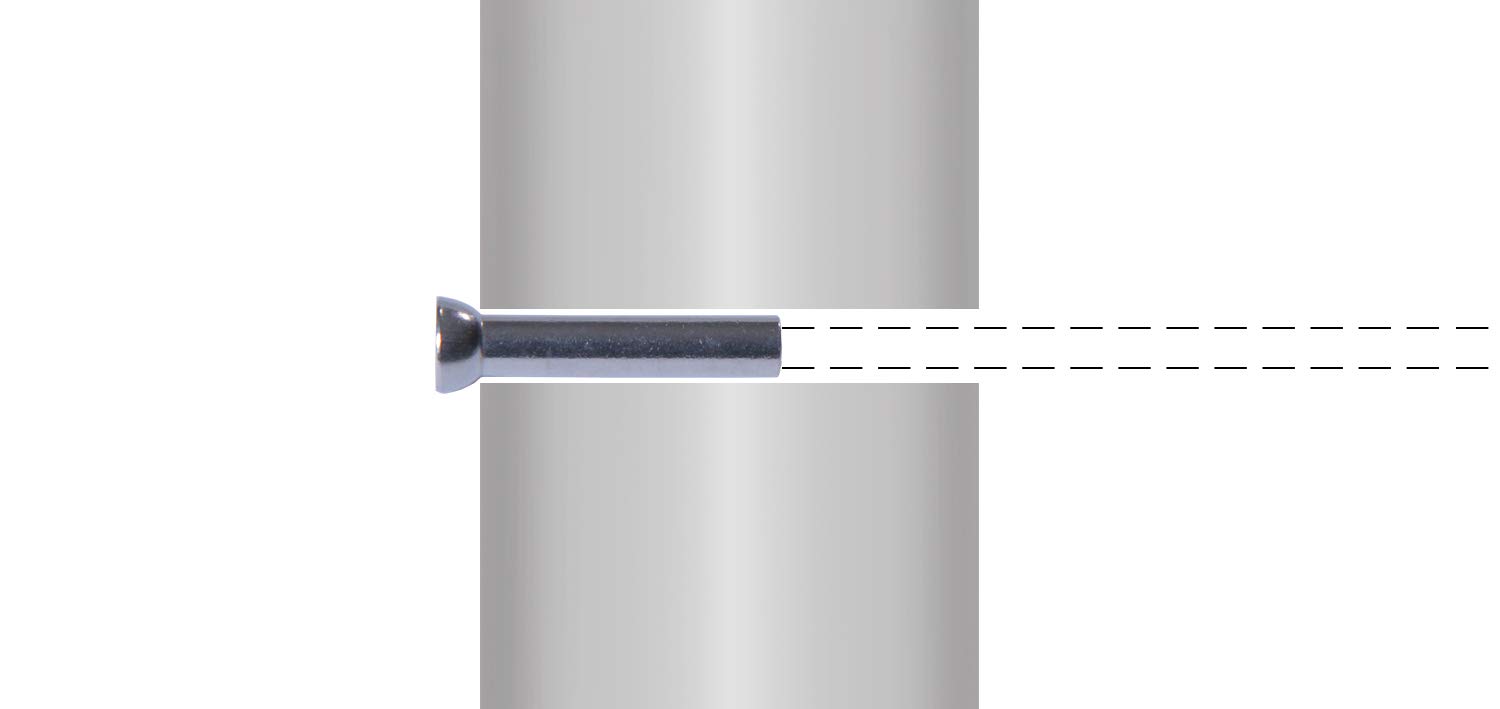 50-Pack Stainless Steel Hand-Crimp Stemball Swages for 3/16