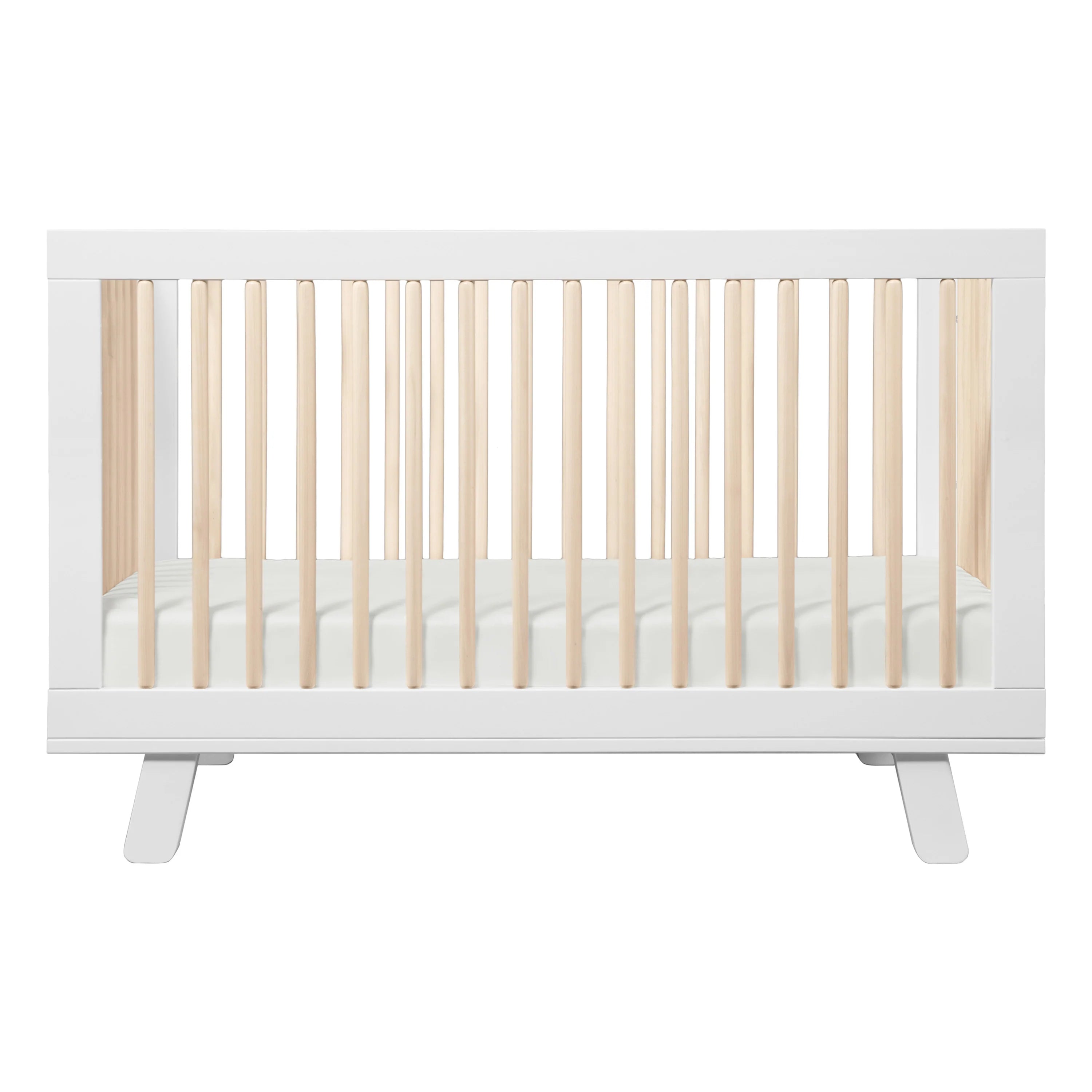 Hudson 3-in-1 Convertible Baby Crib with Toddler Bed Conversion Kit - White Nursery Furniture for Newborn to Toddler - Perfect for Nursery, Bedroom & Daycare Use
