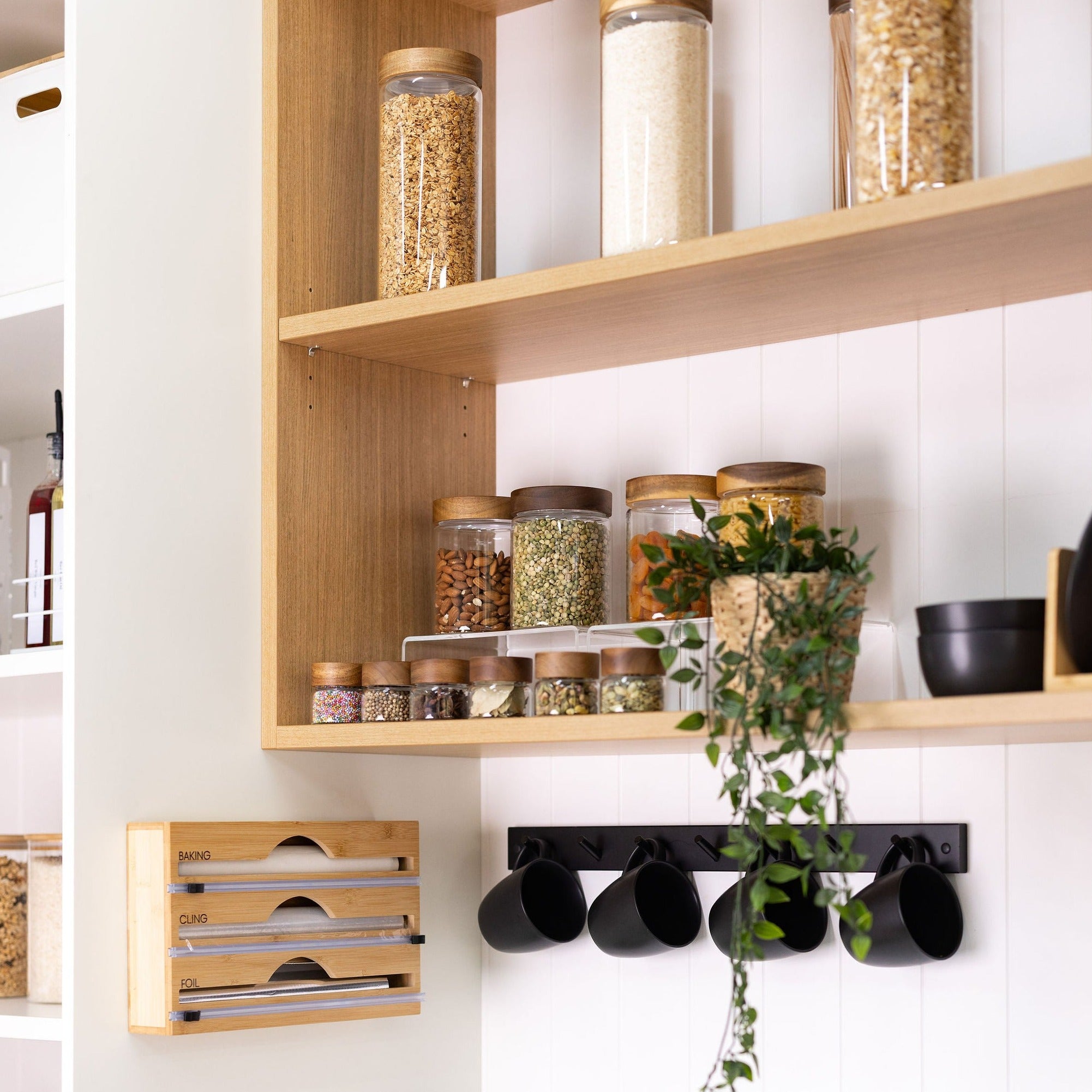 Premium Acacia Wood Lid Glass Jar - 100ml Airtight Container for Spices, Tea, Coffee & Kitchen Storage | Eco-Friendly Home & Office Decor