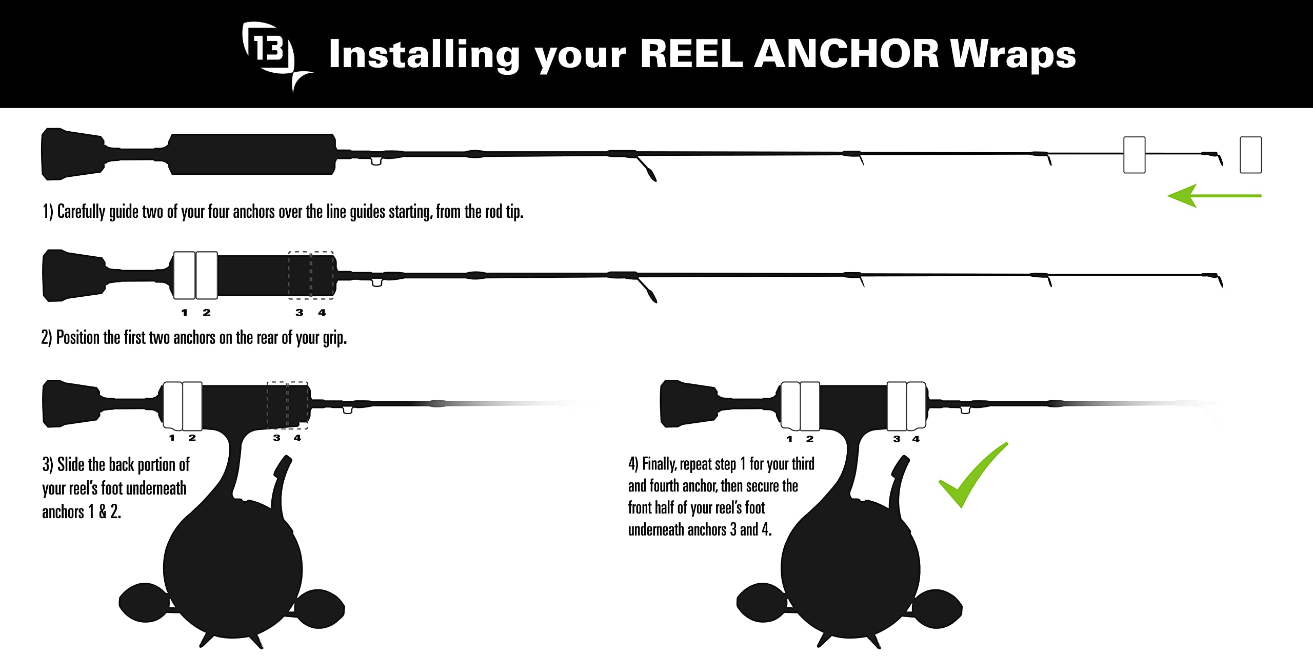 13 Fishing Ice Reel Anchor Bands - Secure Your Fishing Gear in Winter
