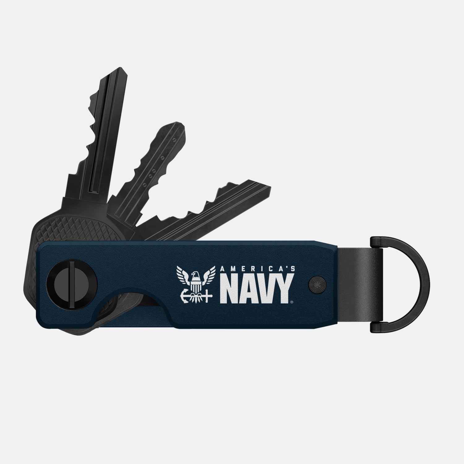 Ridge KeyCase - Premium RFID Blocking Key Holder for U.S. Navy Style | Secure Key Organizer for Military, Tactical & Everyday Carry (EDC) | Perfect for Home, Office & Travel Use