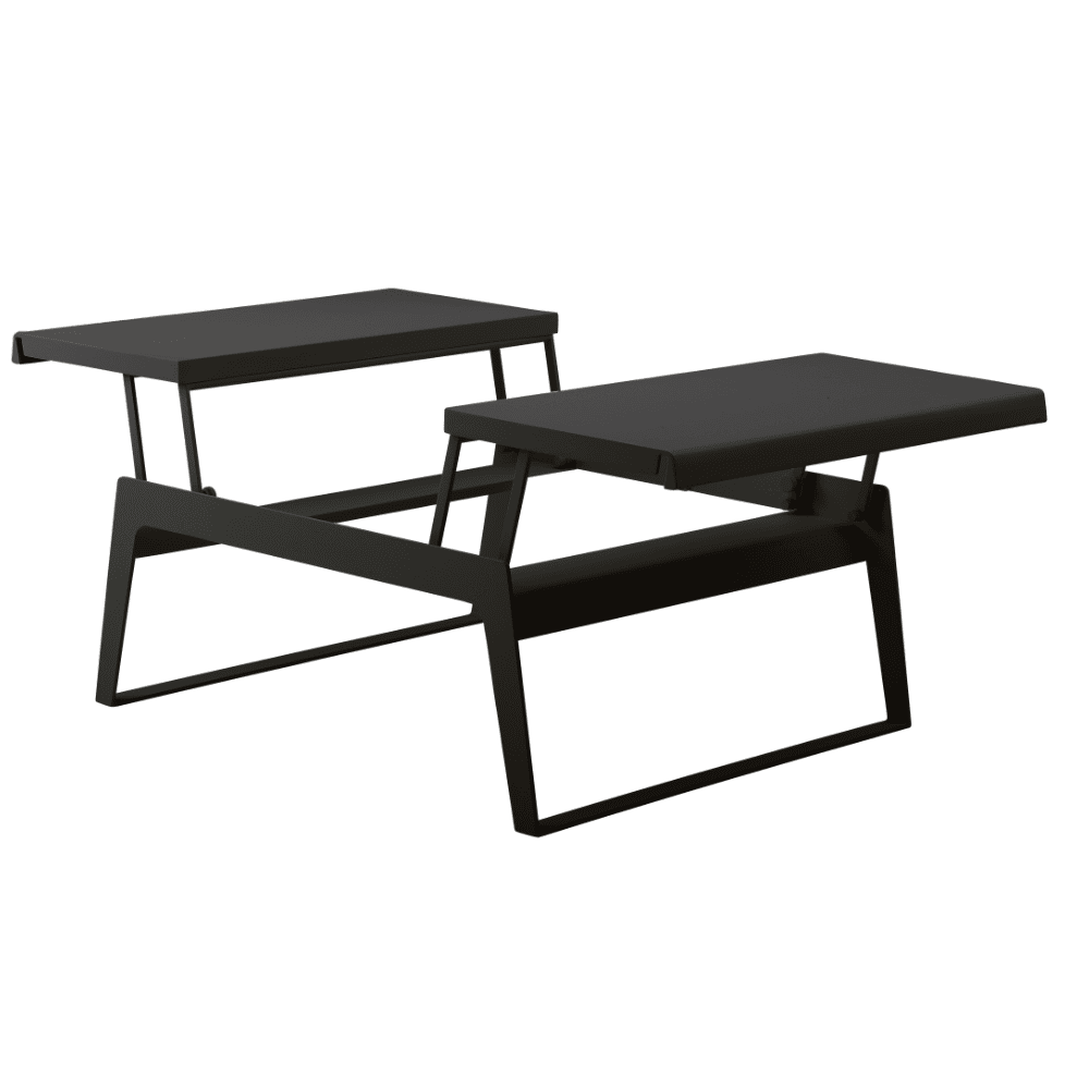 Dual Height Outdoor Coffee Table - Adjustable & Reversible for Patio, Garden, or Poolside Relaxation