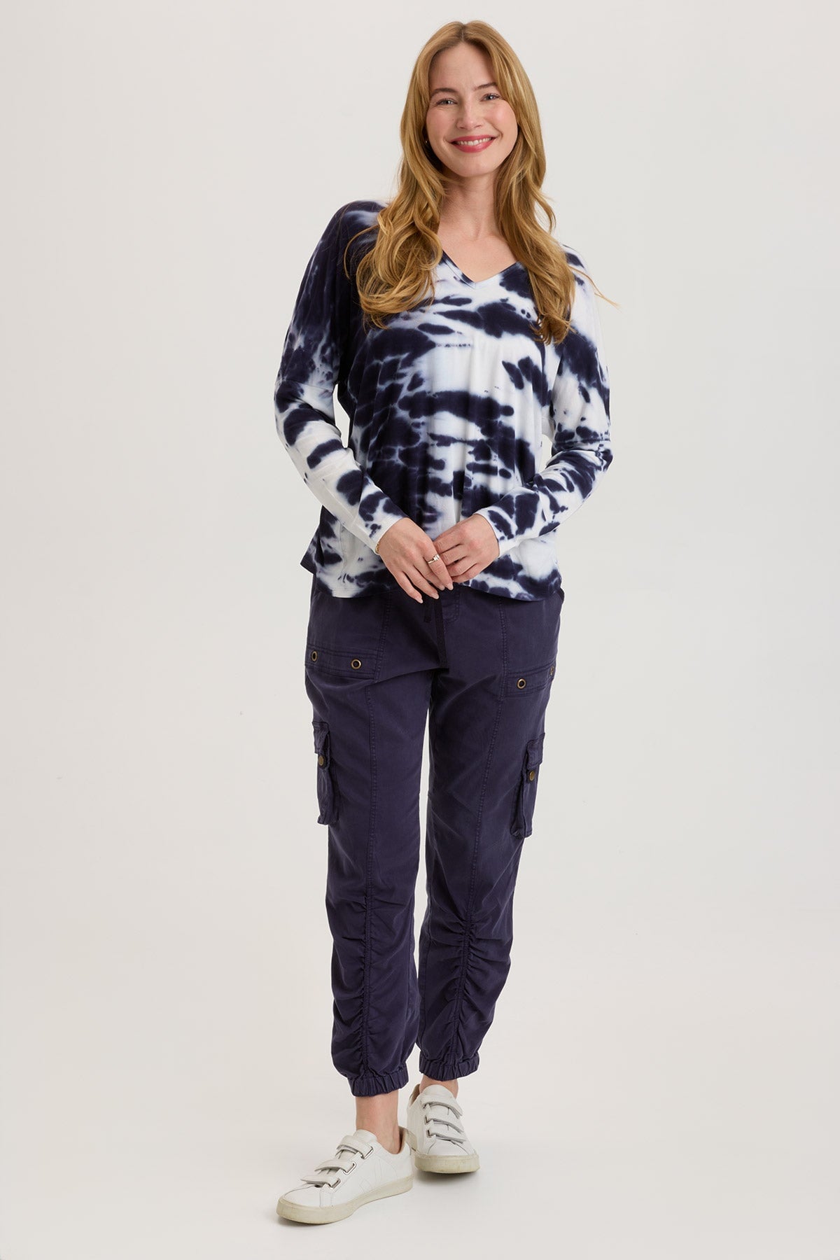 Delightful Top Marmoreal Wash Eclipse - Elegant Marble Print Women's Tops for Casual & Party Wear | Trendy Fashion Blouse for Daily Outfits & Special Occasions