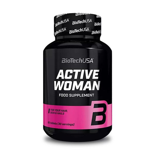 BioTechUSA Active Woman Multivitamin - 60 Tablets for Women's Daily Energy & Wellness | Supports Fitness & Active Lifestyle