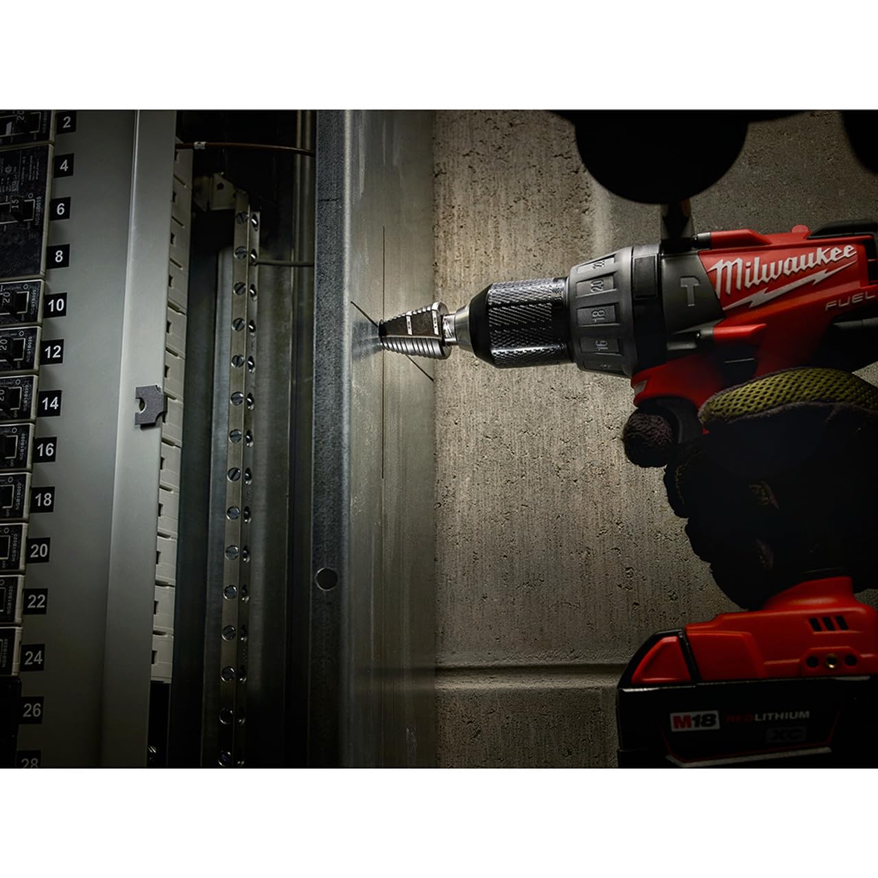 Milwaukee 48-89-9201 Step Drill Bit Set - High Speed Steel Multi-Size Hole Cutter for Metal, Wood & Plastic - Perfect for HVAC, Electrical & Plumbing Projects